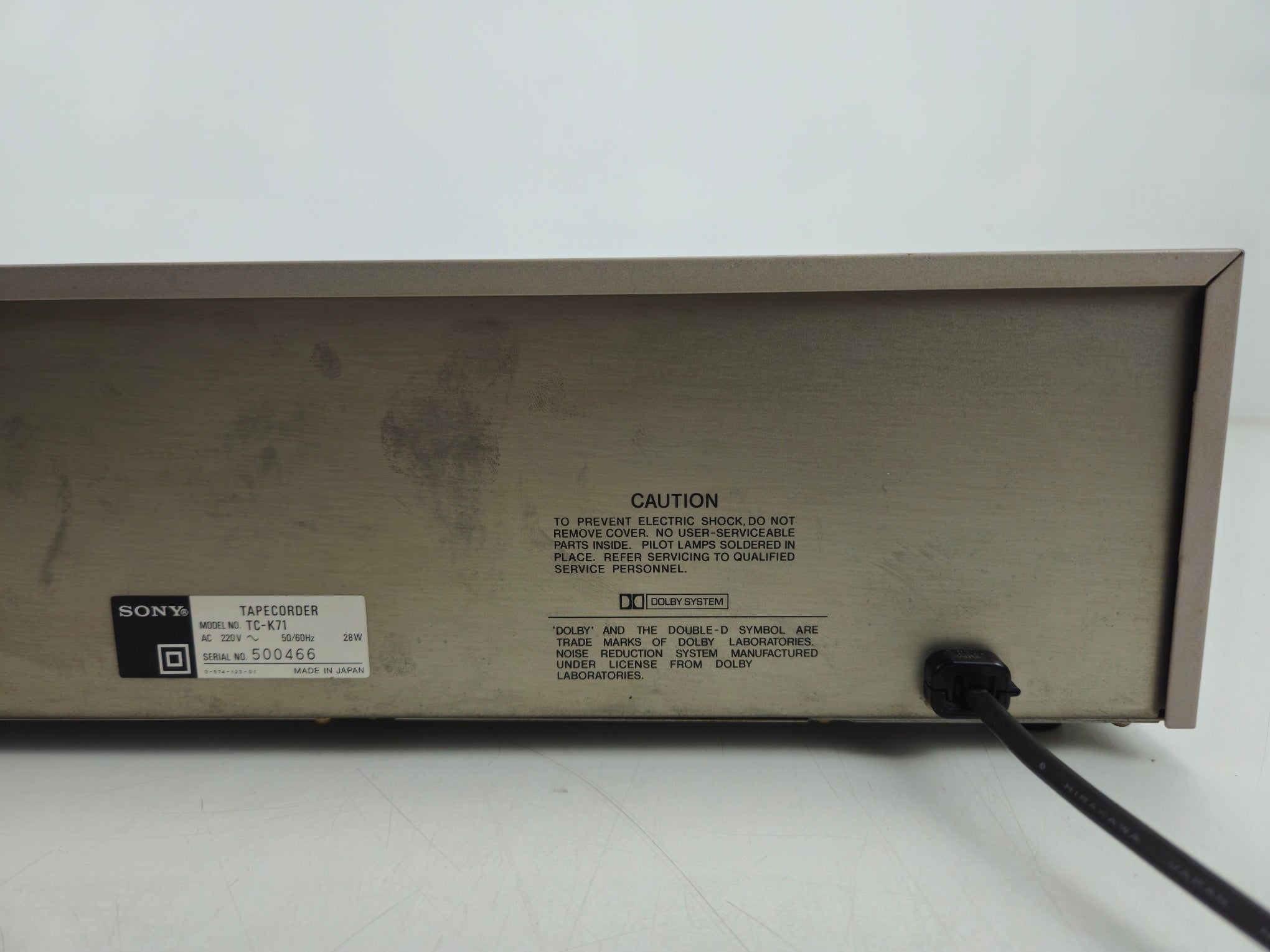 Sony - TC-K71 - Stereo 3 Head Cassette Deck