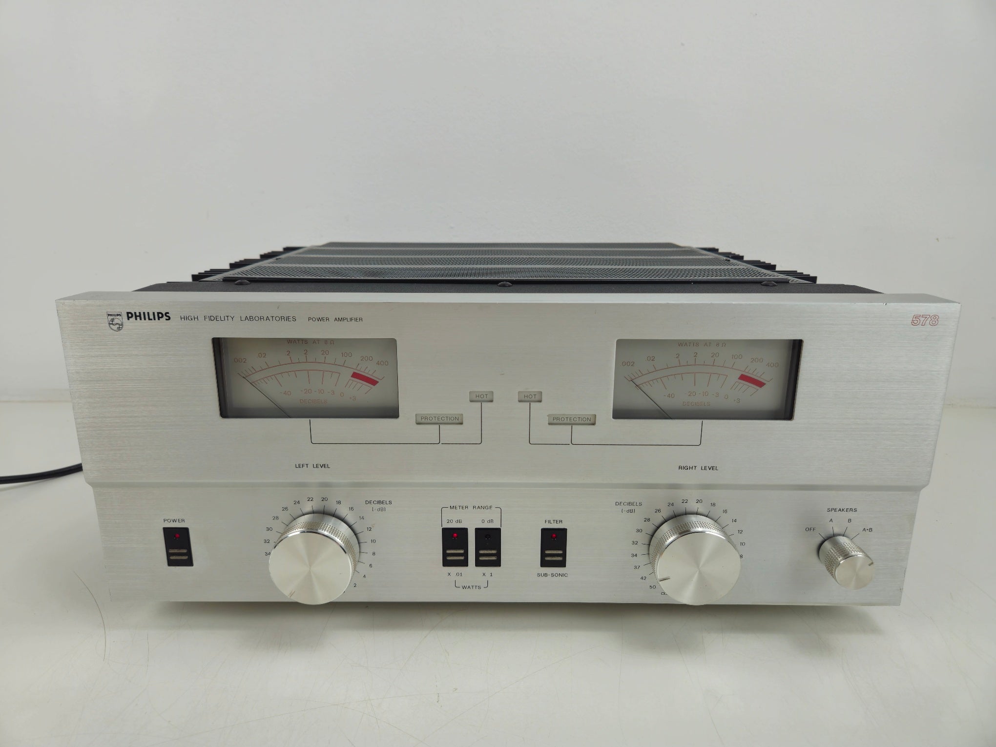Philips - 578 - Stereo Power Amplifier - Serviced/Recapped With Nichicons