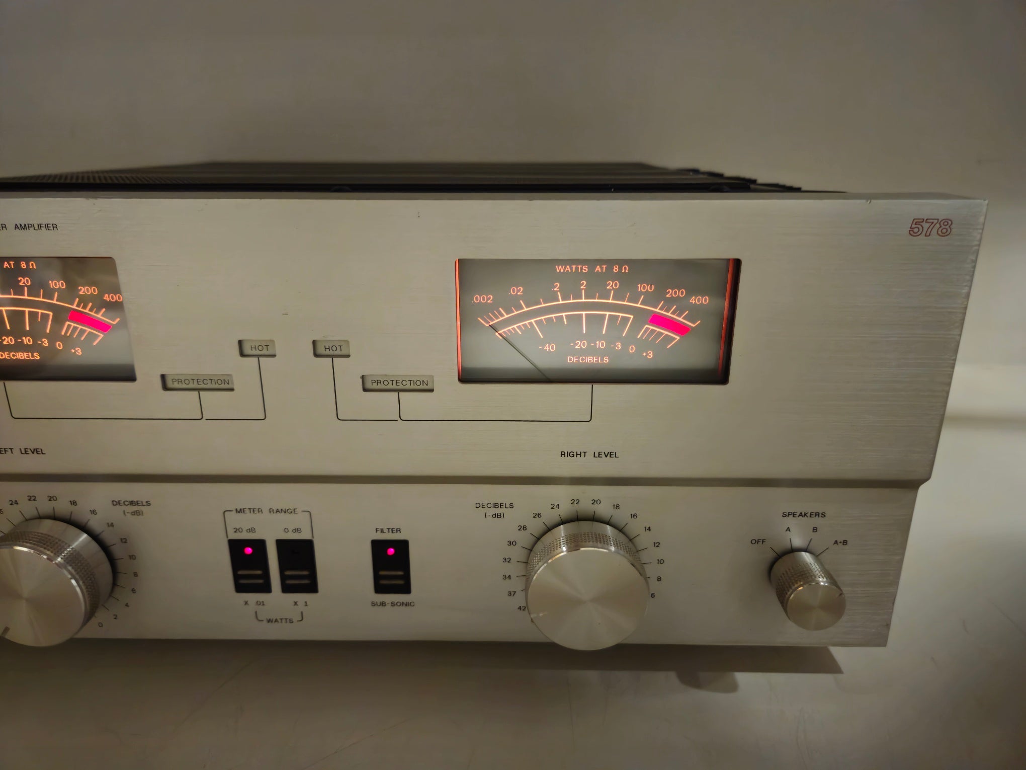 Philips - 578 - Stereo Power Amplifier - Serviced/Recapped With Nichicons