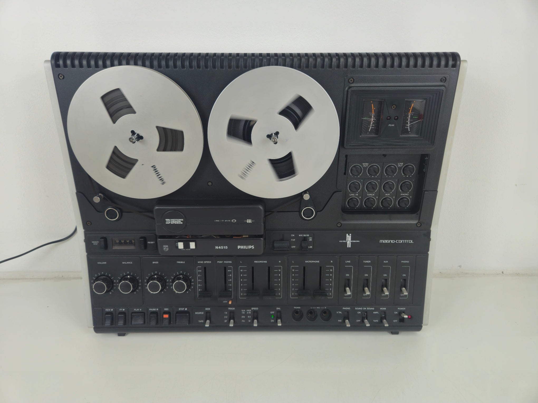 Philips N4515 Stereo Tape Deck - Dust cover - New Belts