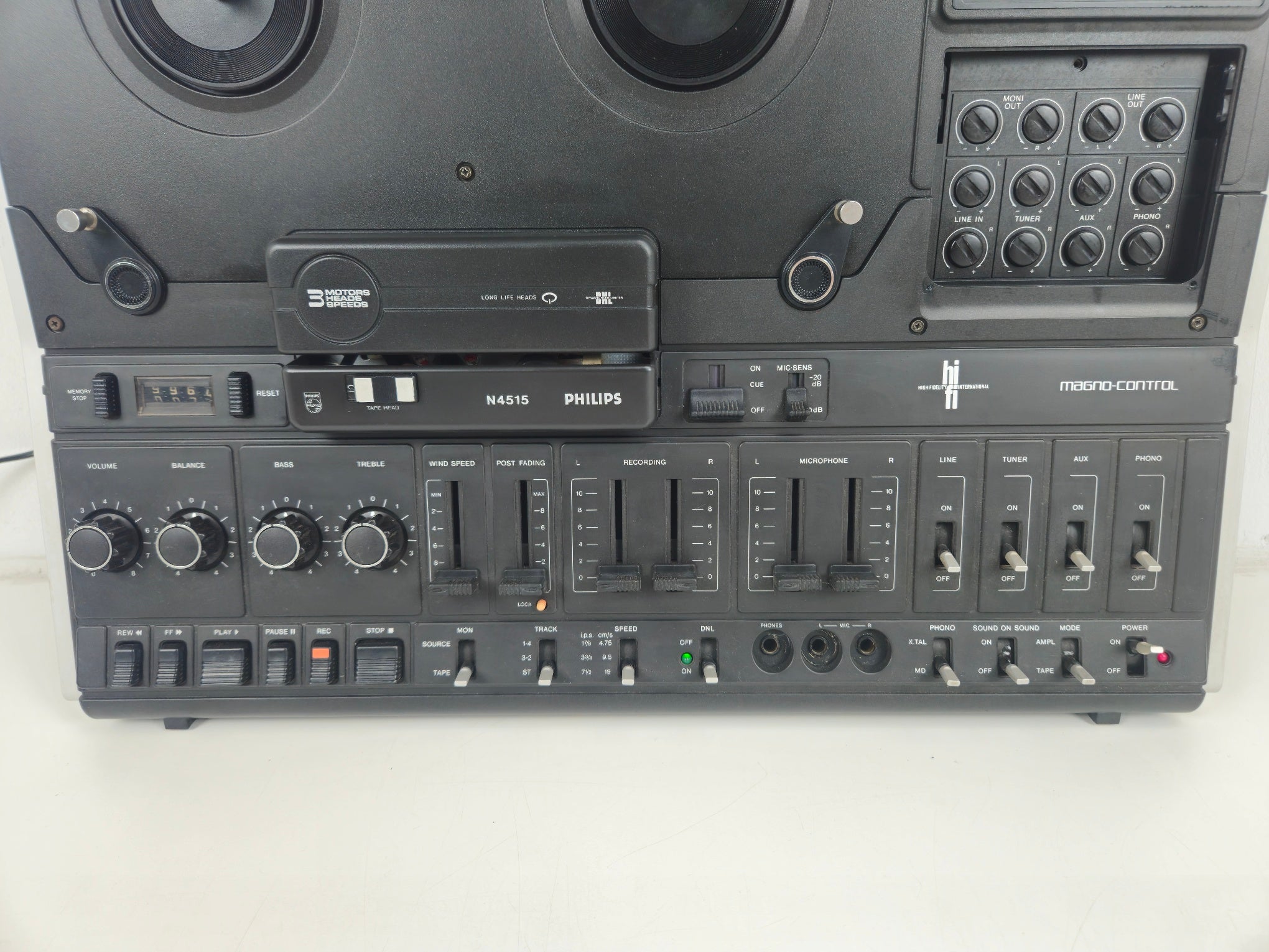 Philips N4515 Stereo Tape Deck - Dust cover - New Belts