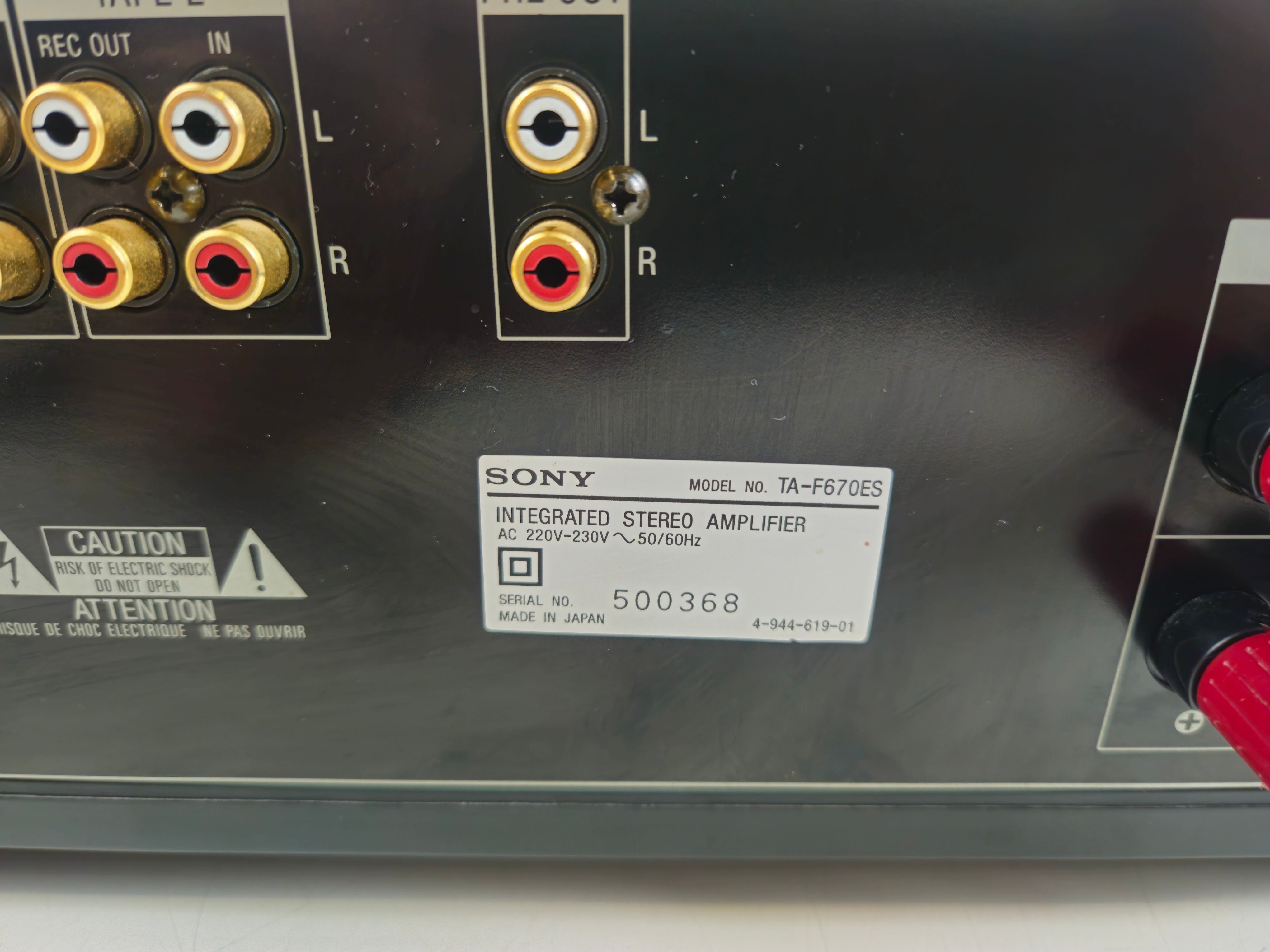 Sony - TA-F670ES - Stereo Integrated Amplifier - Serviced