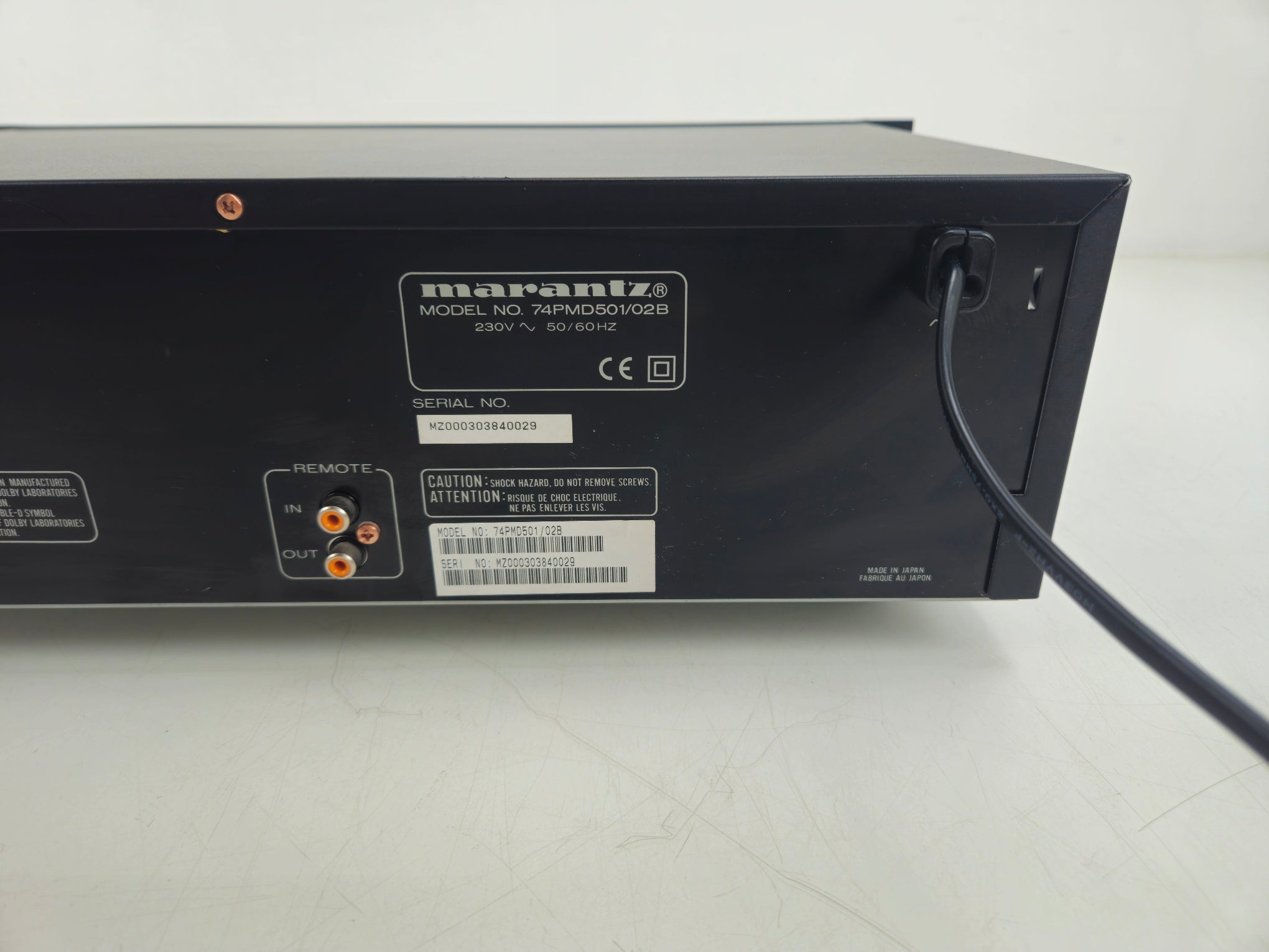 Marantz - PMD 501 - Cassette Deck - New belts - Rack-mount