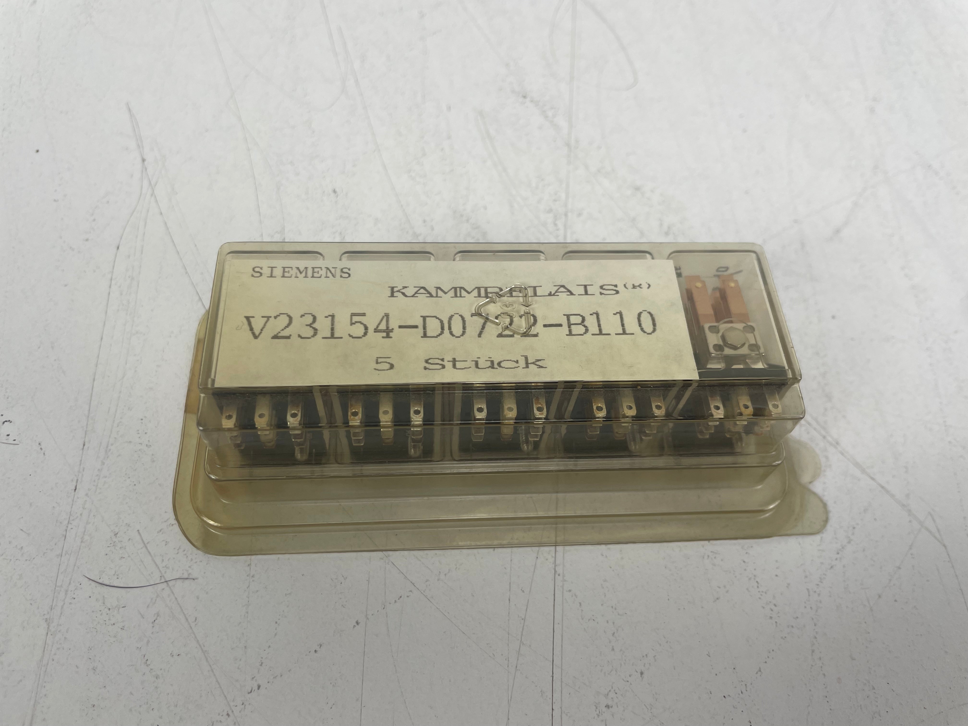 Siemens - V23154-D0722-B110 - Relays - 5 Pieces - NOS