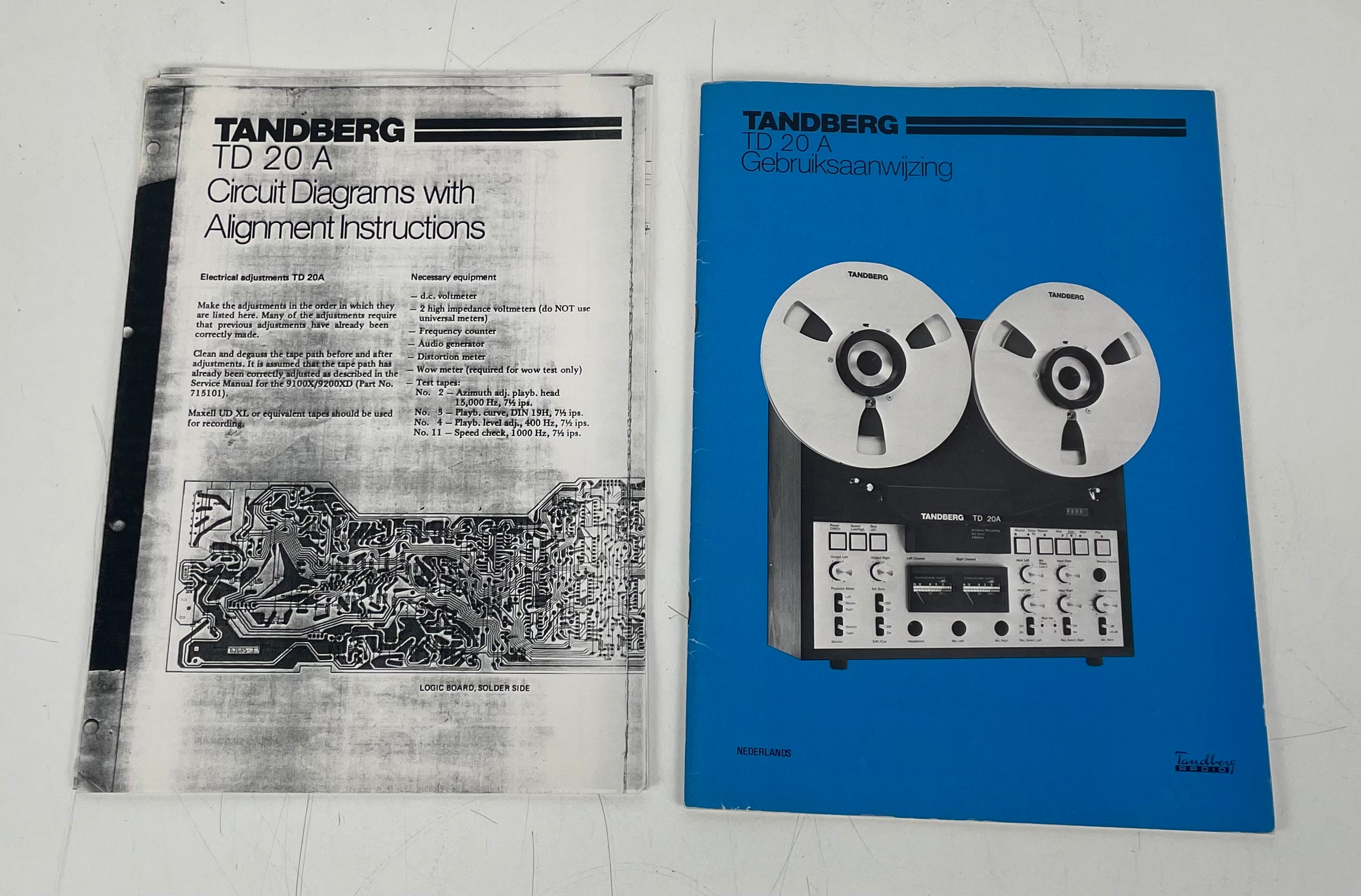 Tandberg - TD 20A - Reel to Reel Recorder - W/ Manual