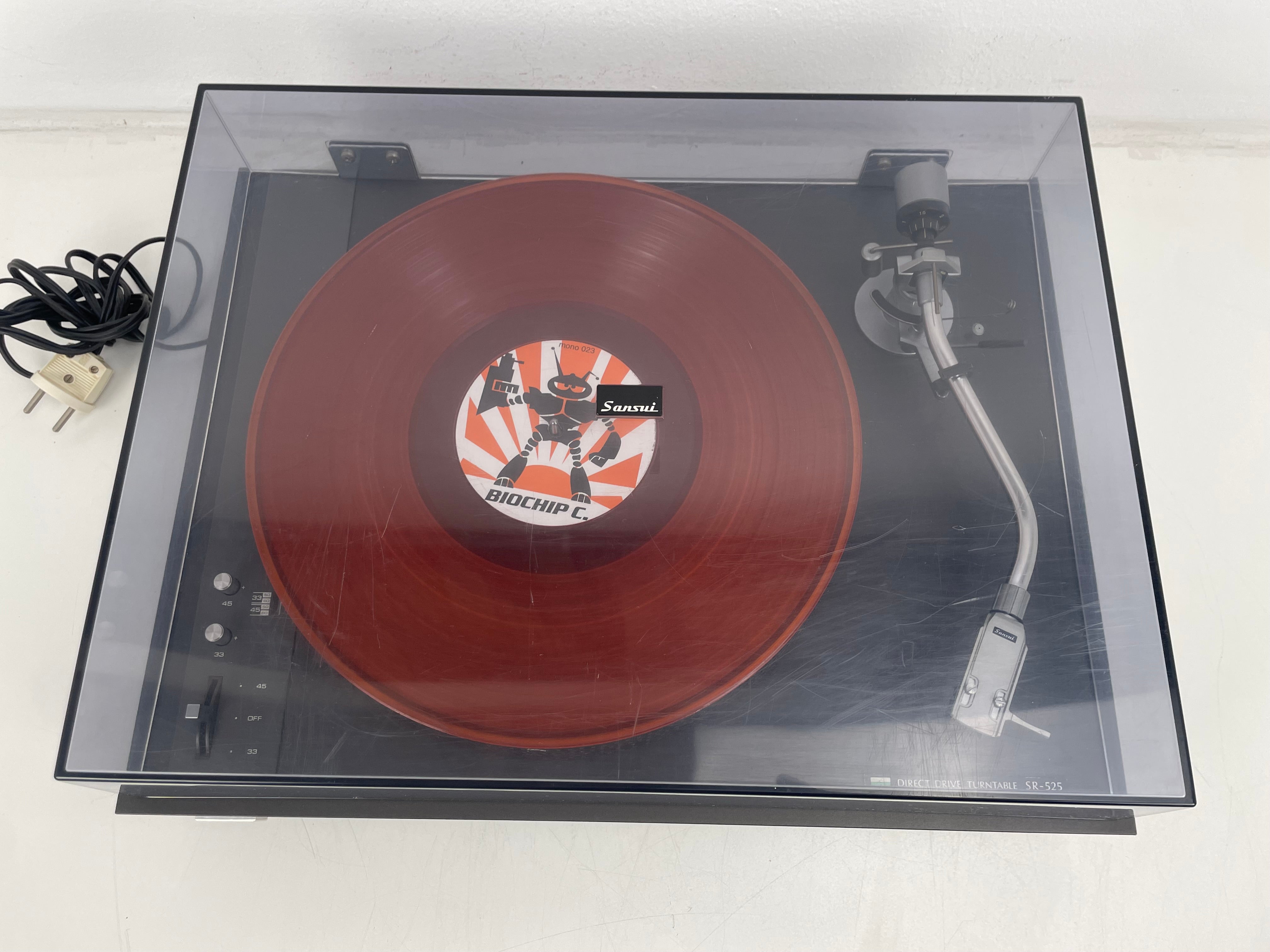 Sansui - SR-525 - Direct Drive Turntable - Shure M95ED Stylus
