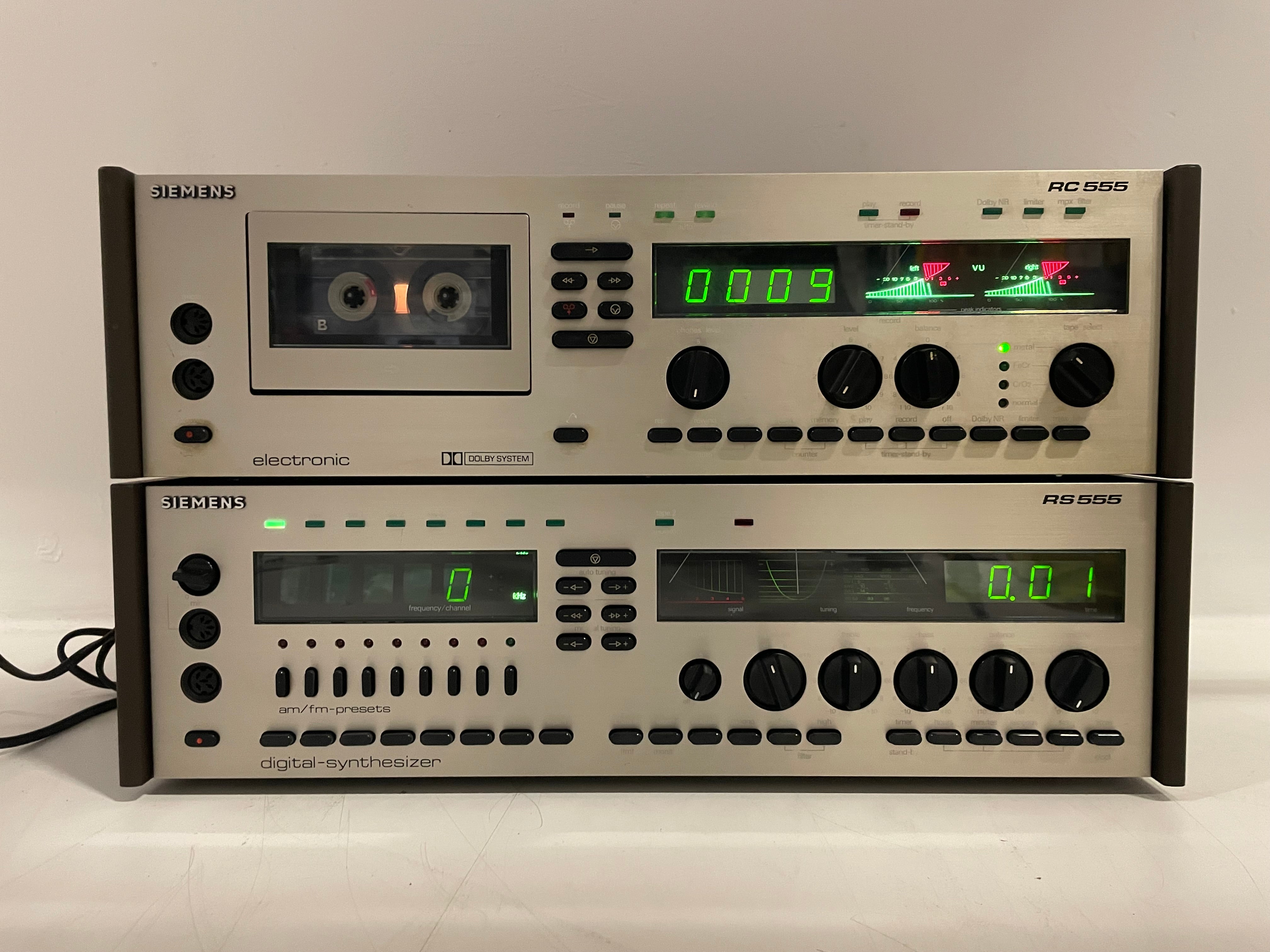 Siemens - RS555/RC555 - Digital syntheziser (FM/AM Receiver) / Electronic (Tape deck)