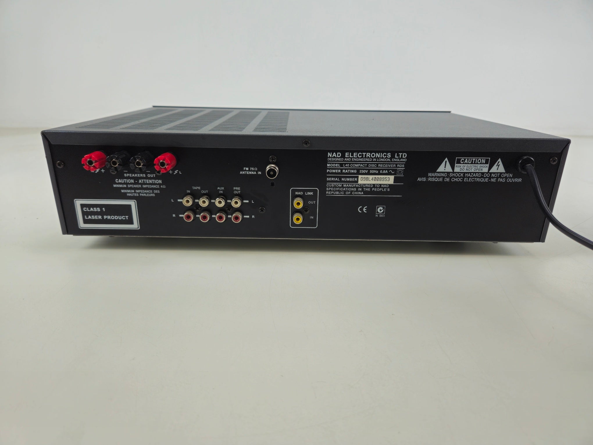 NAD - L40 - Compact Disc Receiver - With remote and Manual