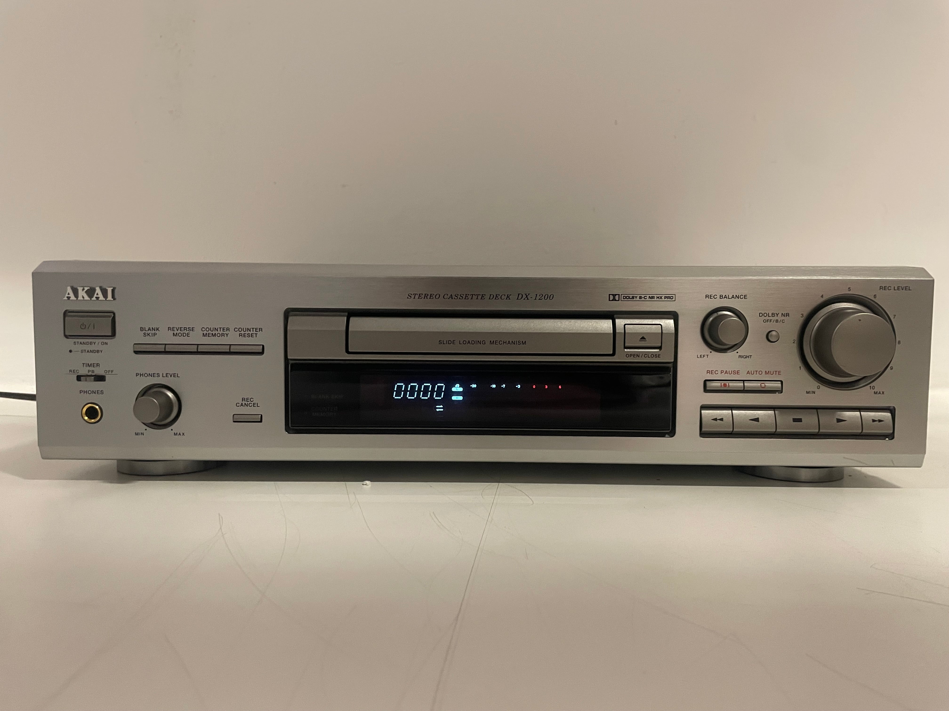 Akai - DX1200s - Cassette Deck - Inc. Manual/Original Box/Remote - As New