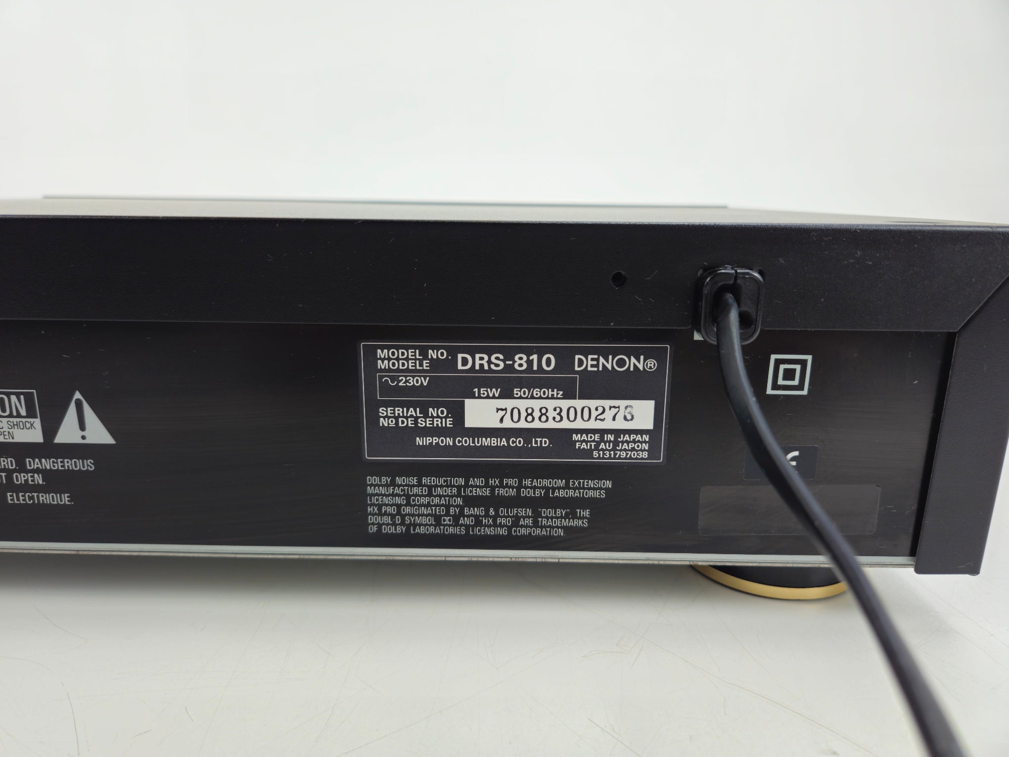 Denon - DRS-810 - Stereo 3 Head Cassette Deck - Horizontal Loading