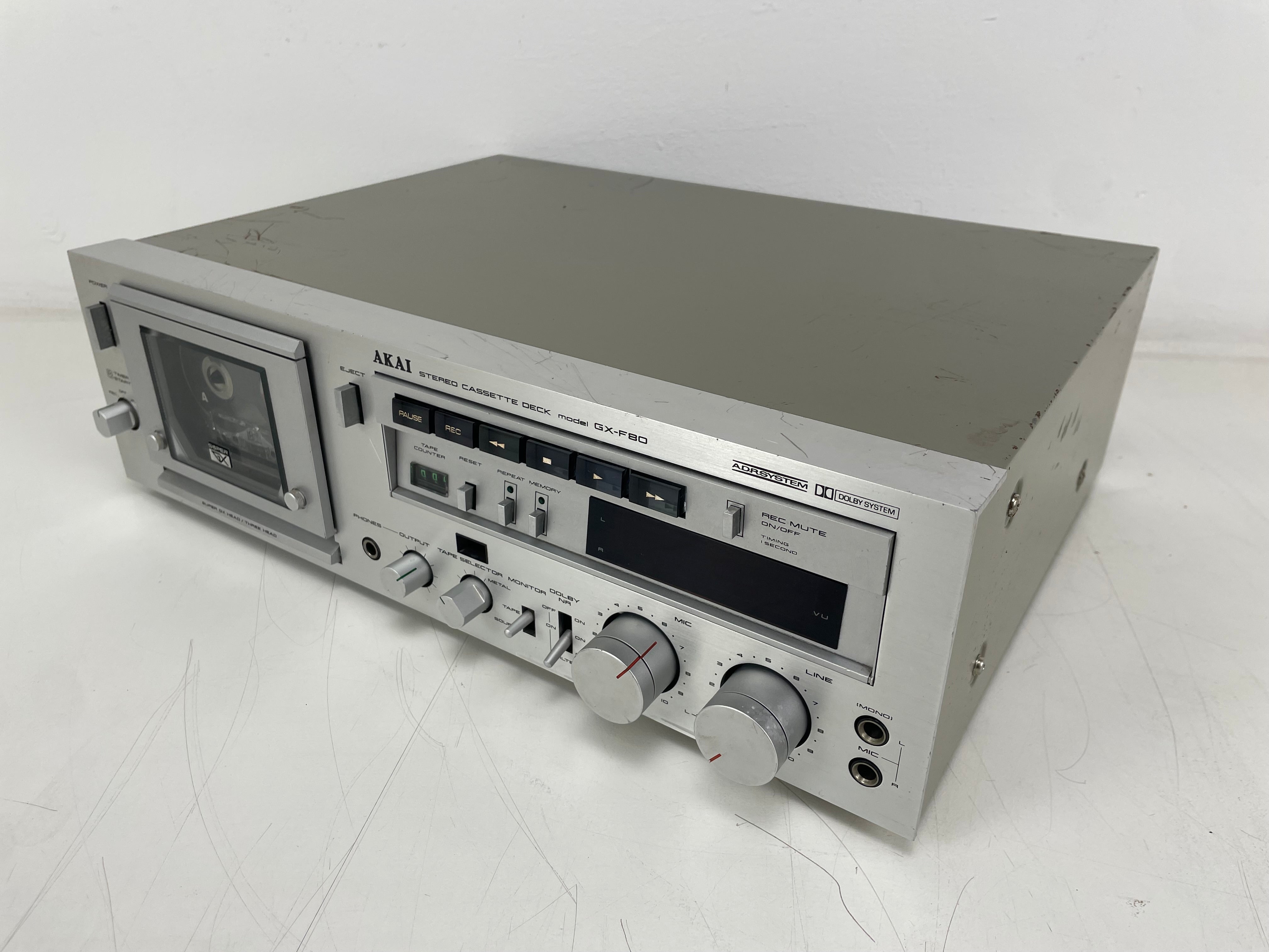 Akai - GX-F80 - Stereo Cassette Deck - GX-Head - 3-Head - Serviced