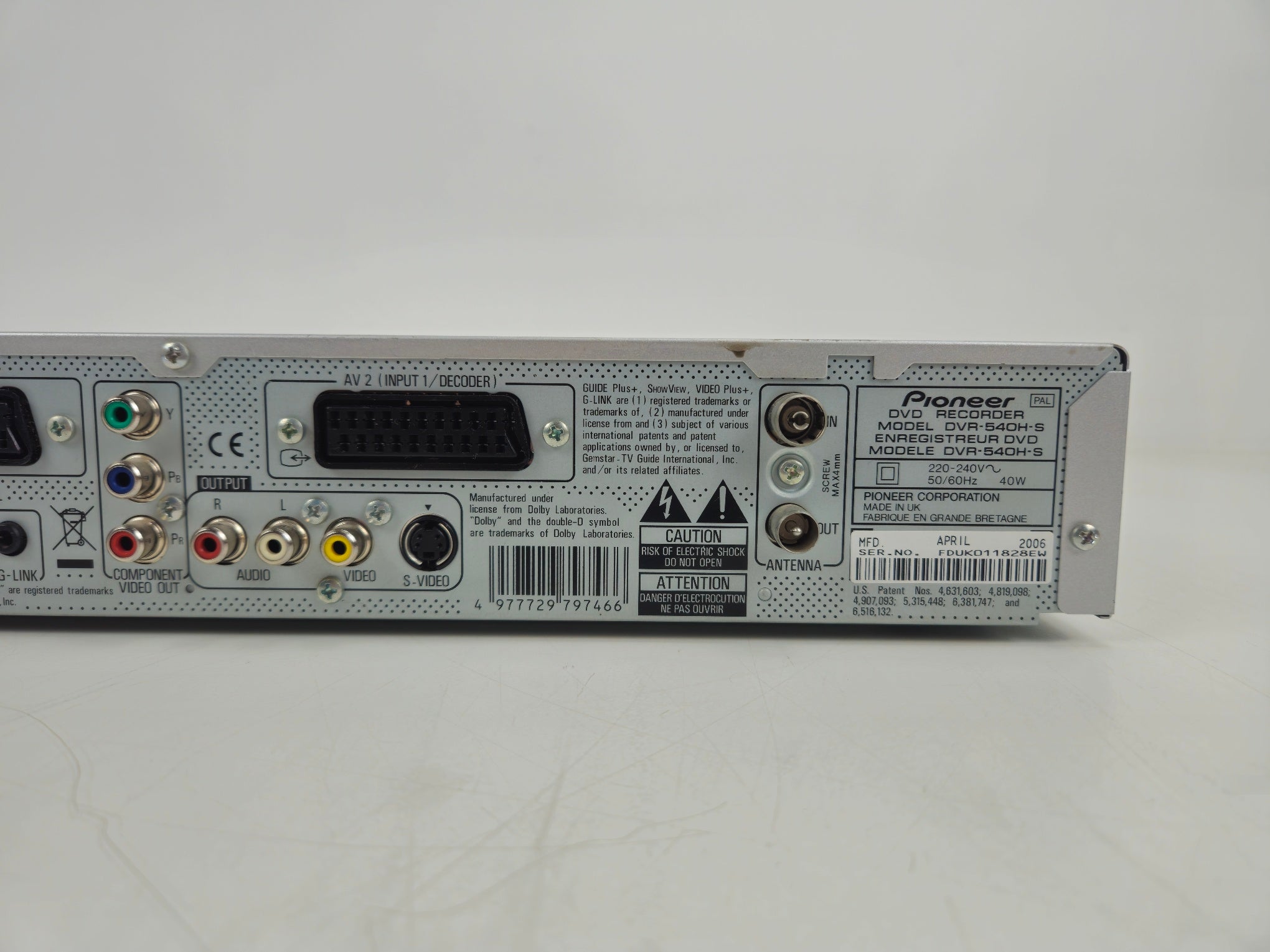 Pioneer - DVR-540H - DVD Recorder - With remote control