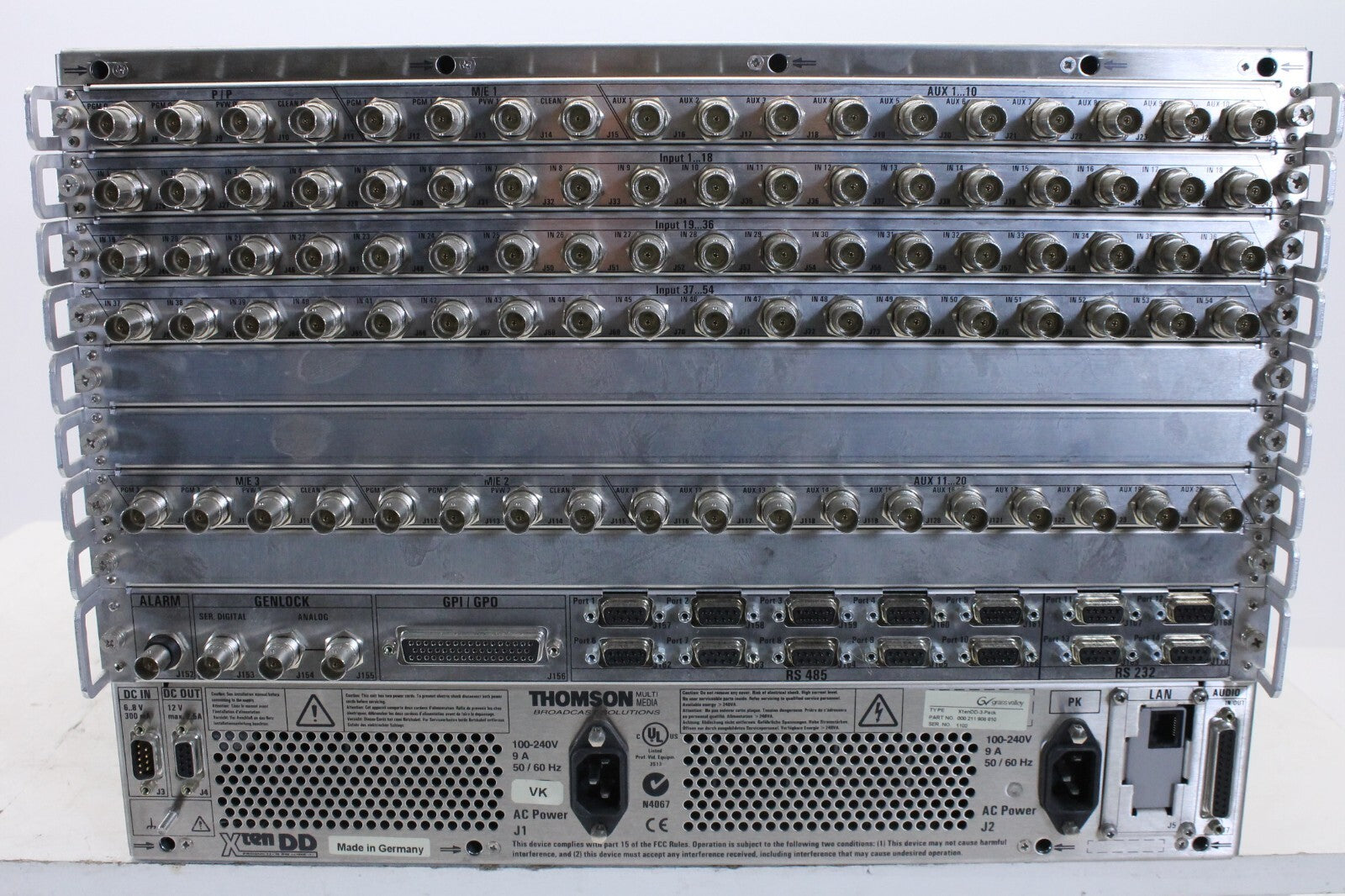 Grass Valley XtenDD Thomson RPS-35-2S + XtenDD-3-Pack Production Switcher