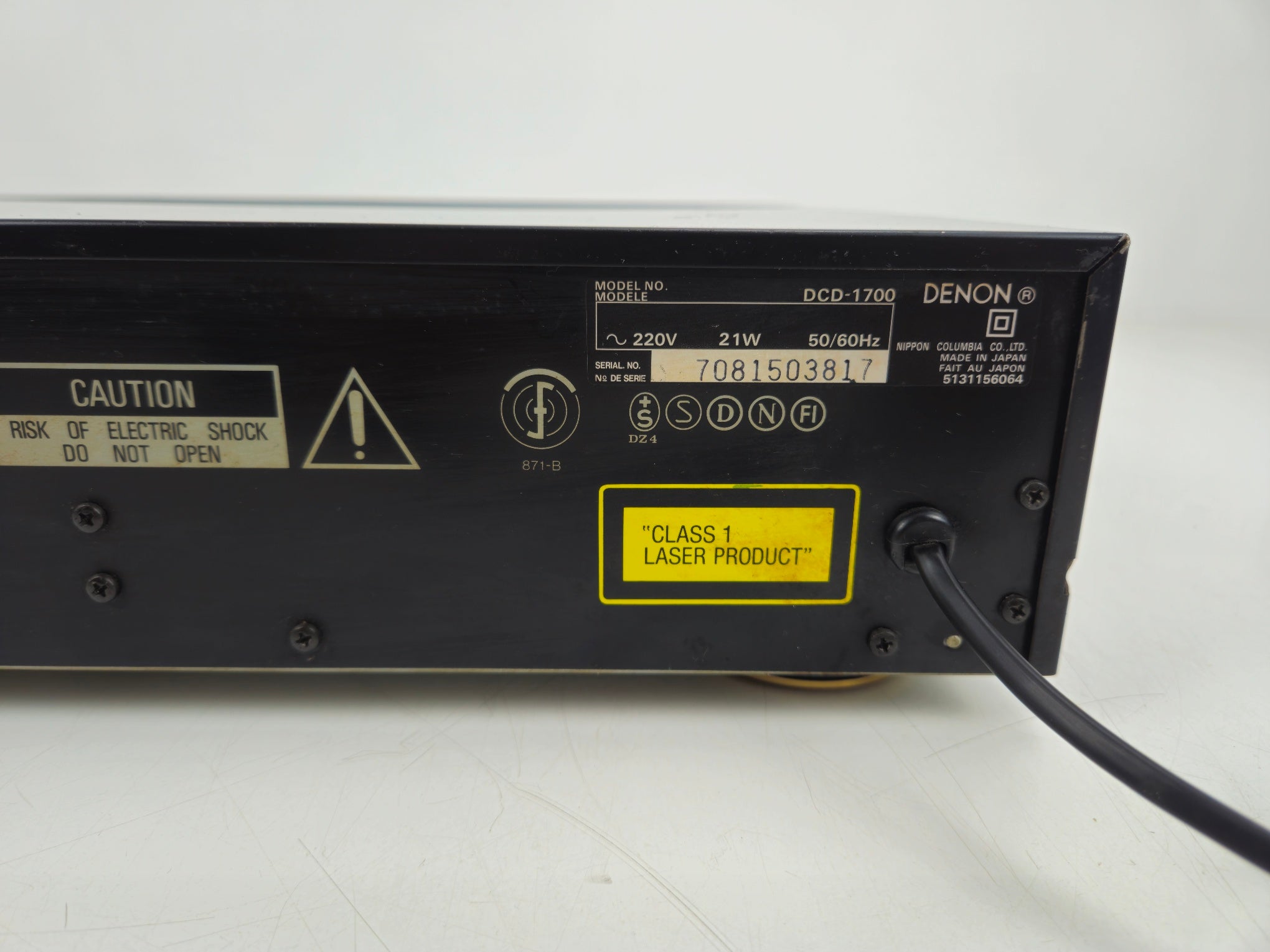 Denon - DCD-1700 - Stereo Compact Disc Player