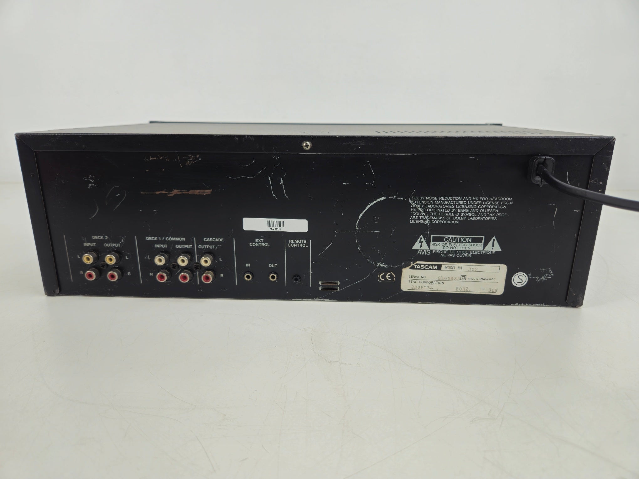 Tascam - 302 - Double Cassette Deck - New belts - 19'' fame
