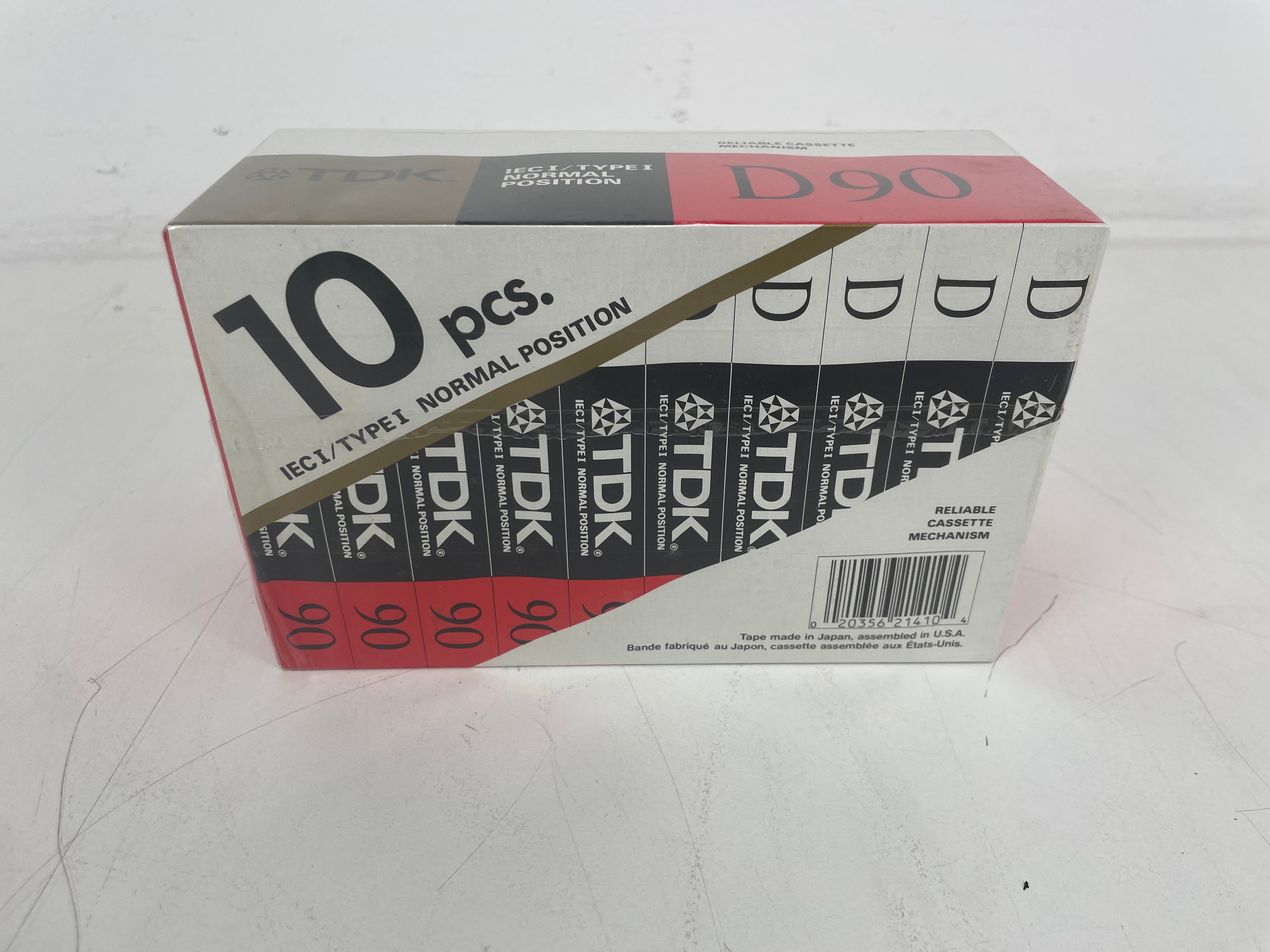 TDK - D-90A - Cassette Tape - 10 pcs - NOS - Sealed
