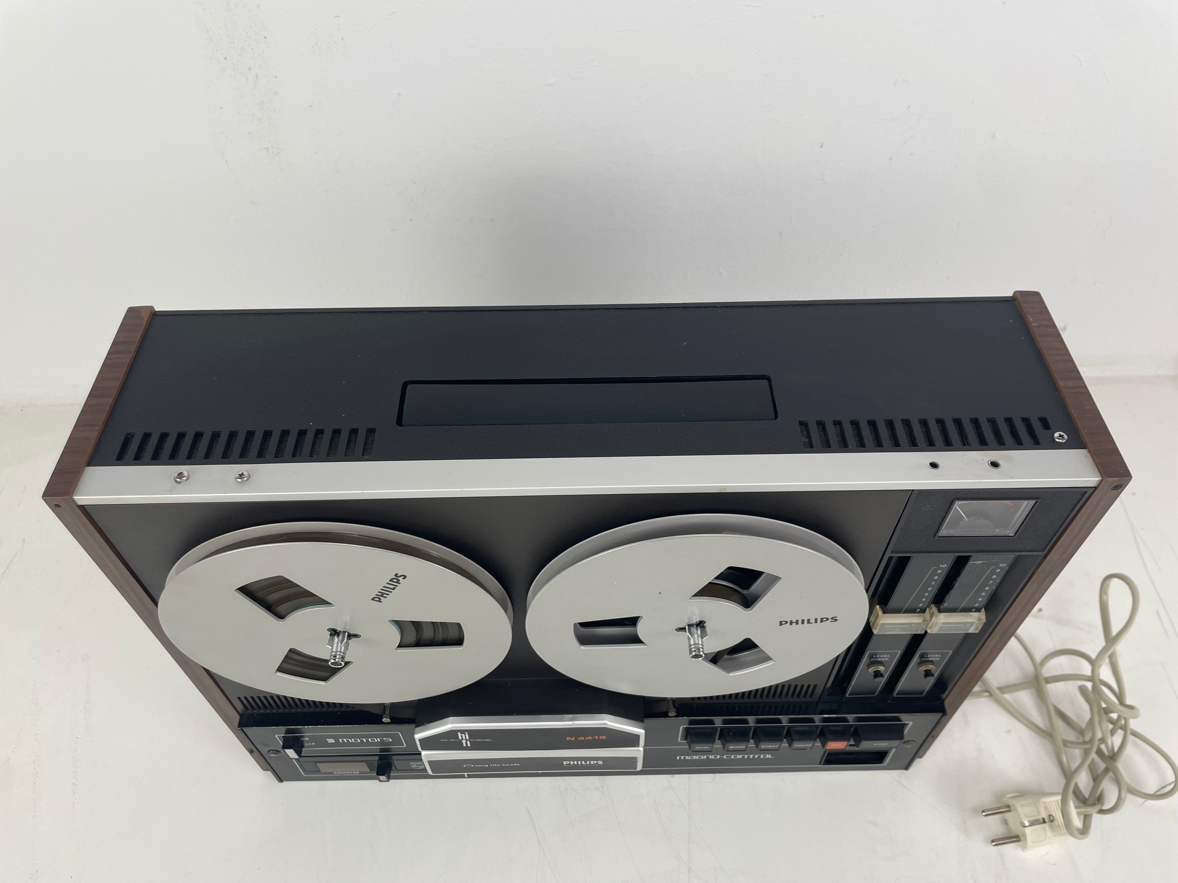 Philips - N4415 - Reel-to-Reel Recorder - 18 CM - 2-Head - Serviced (New Belts/Cleaned)