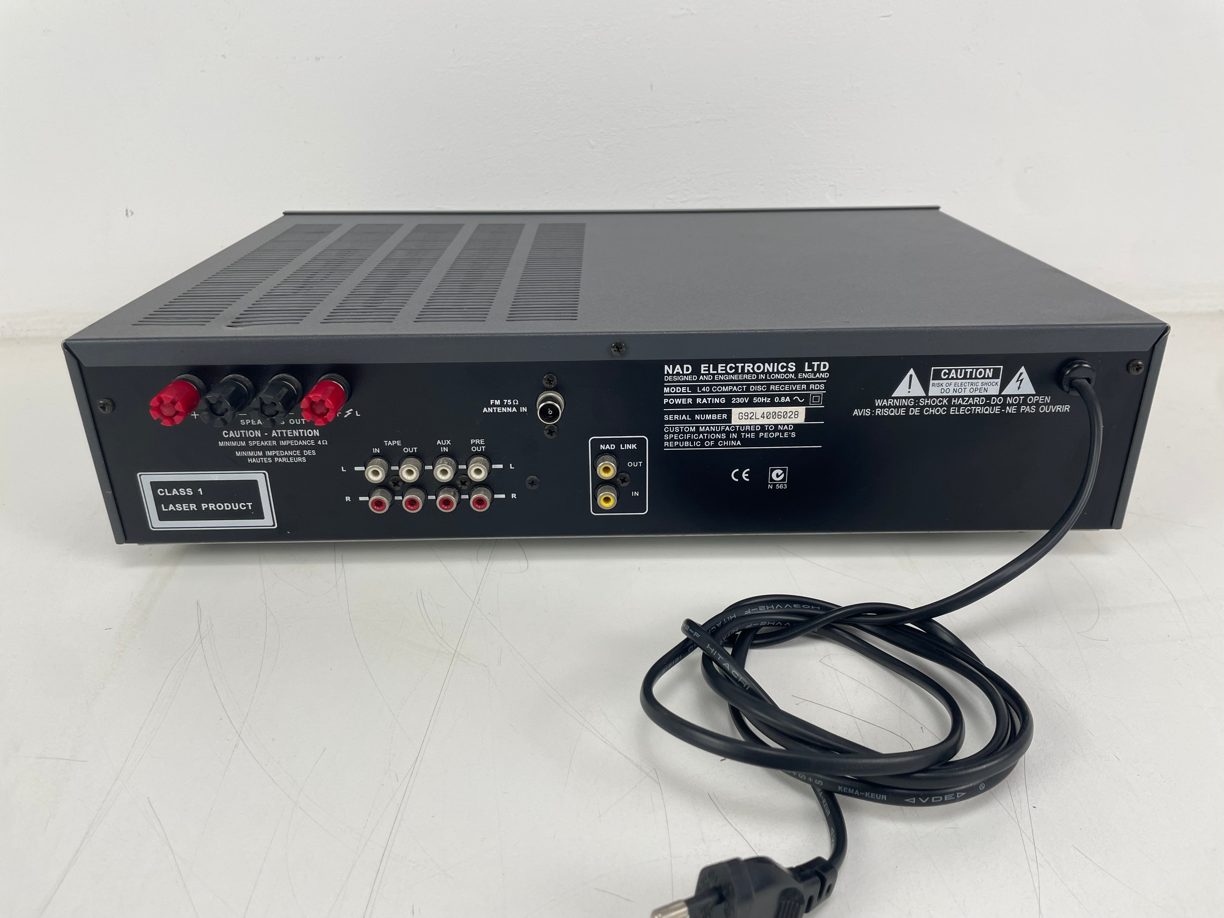 NAD - L40 - Compact Disc Receiver - Inc. Remote