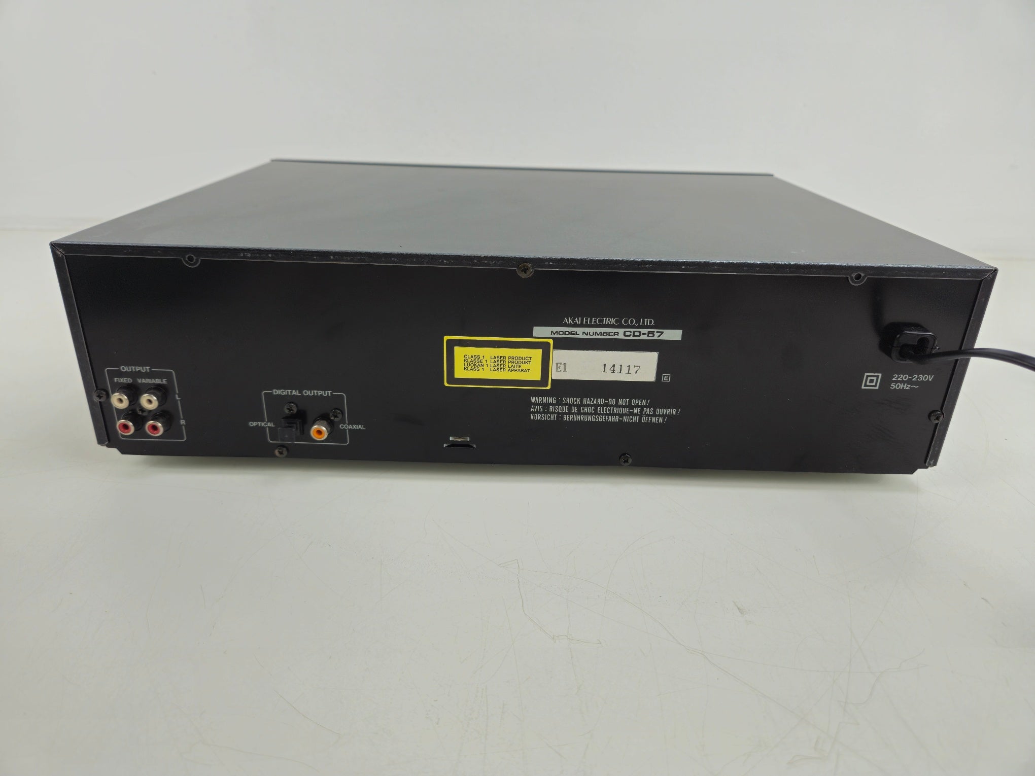 Akai - CD-57B - Compact Disc Player - Inc. Manual/Original Box/Remote - As New