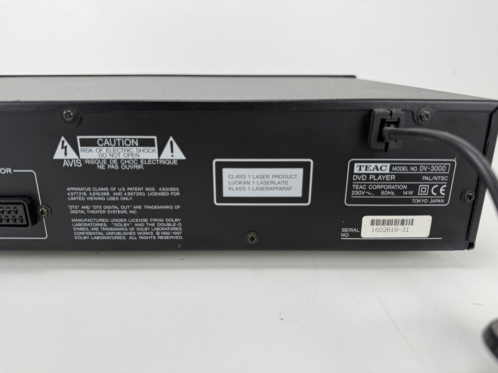 TEAC DV - 3000 dvd-speler
