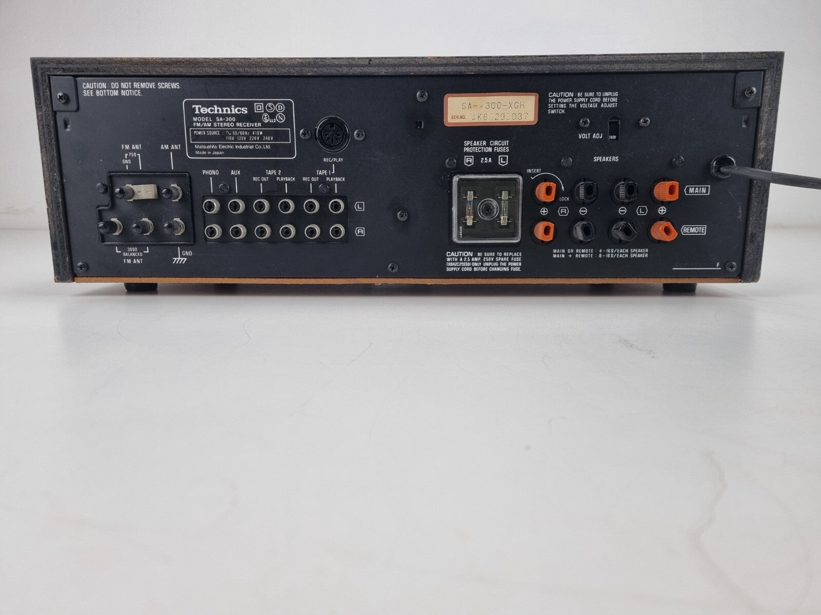 Technics SA-300 FM/AM STEREO RECEIVER - New Lights - Replace Fuse