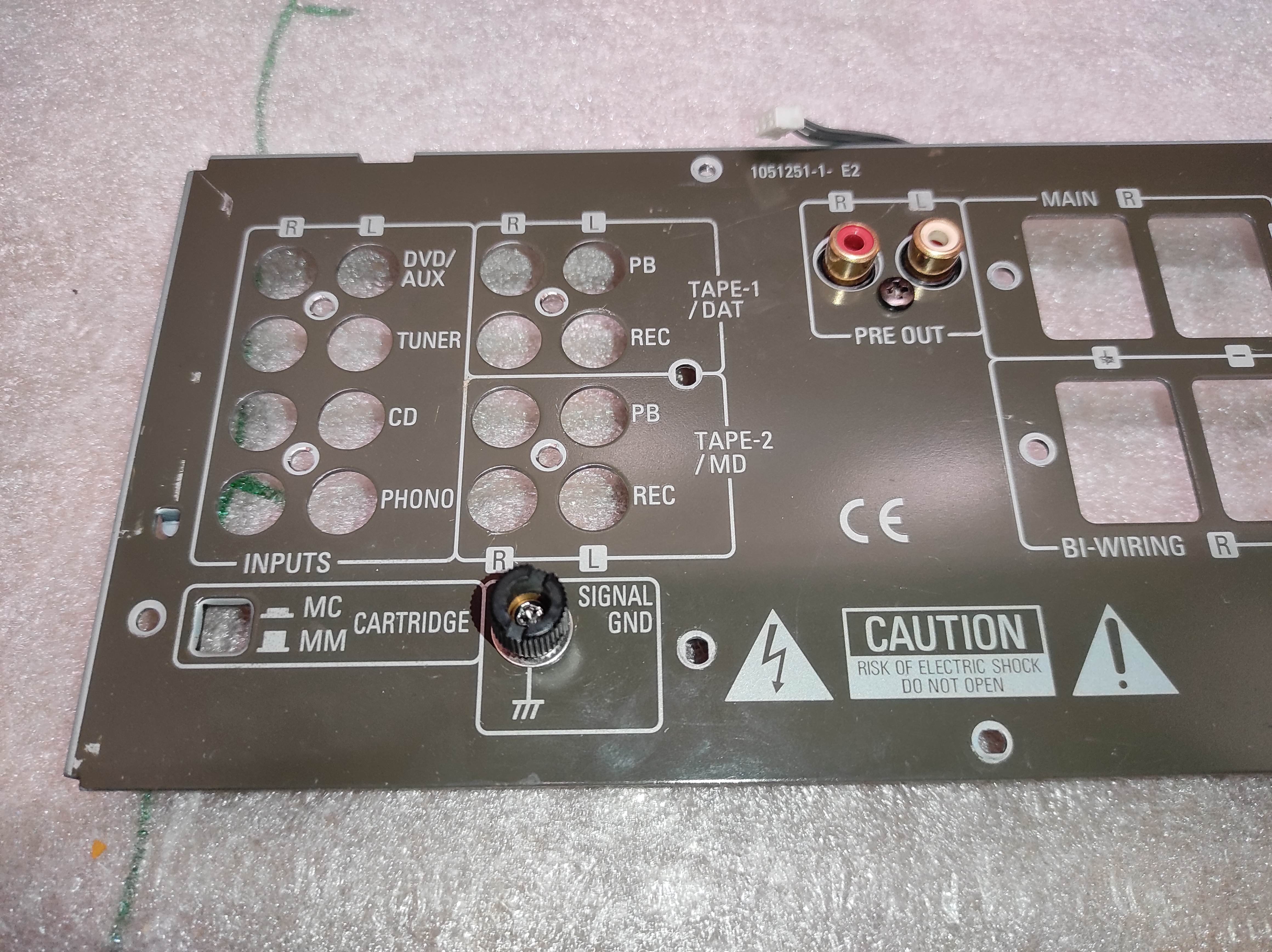 Denon - PMA-1500R - rear panel, used