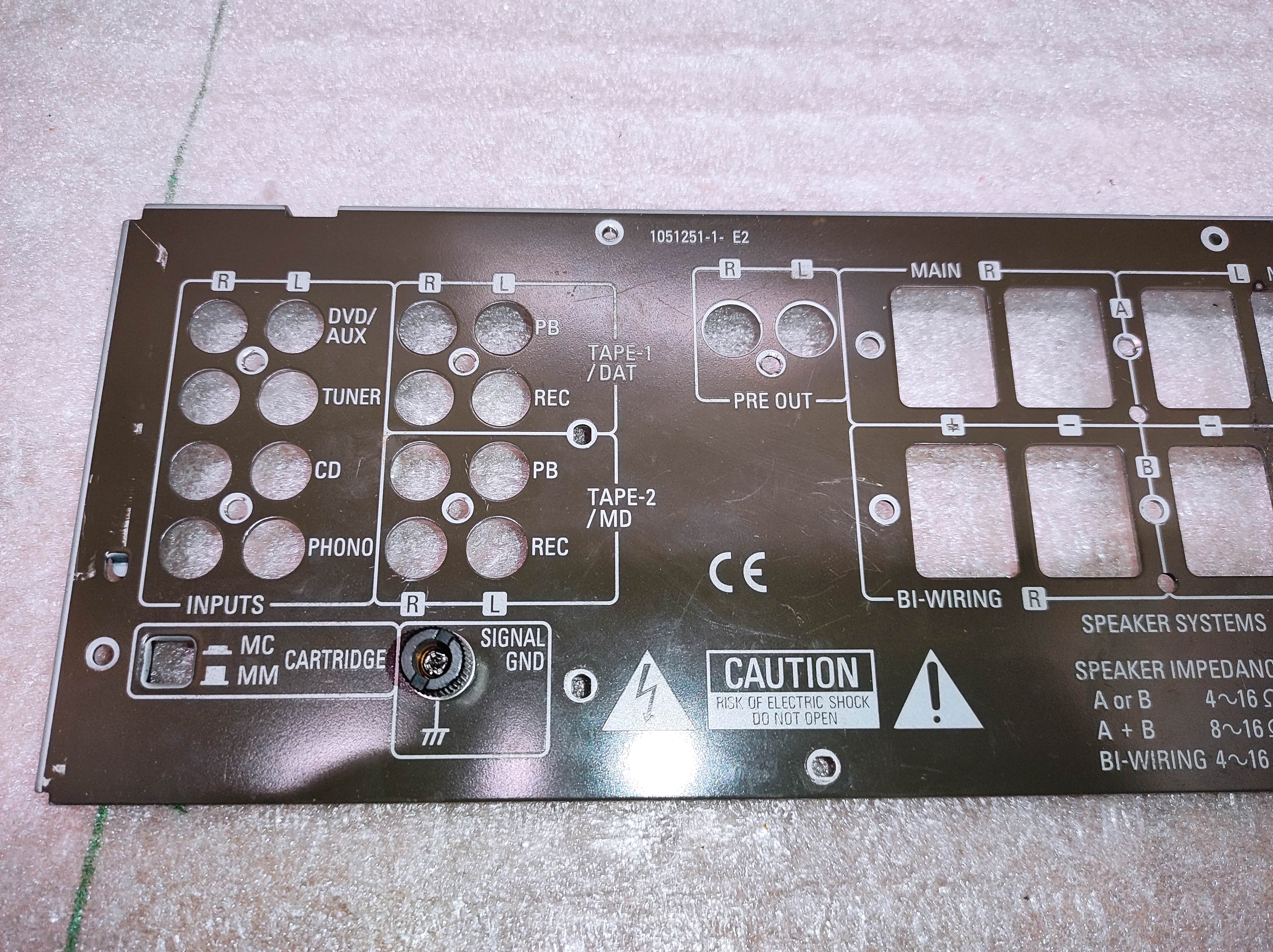 Denon - PMA-1500R - rear panel, used