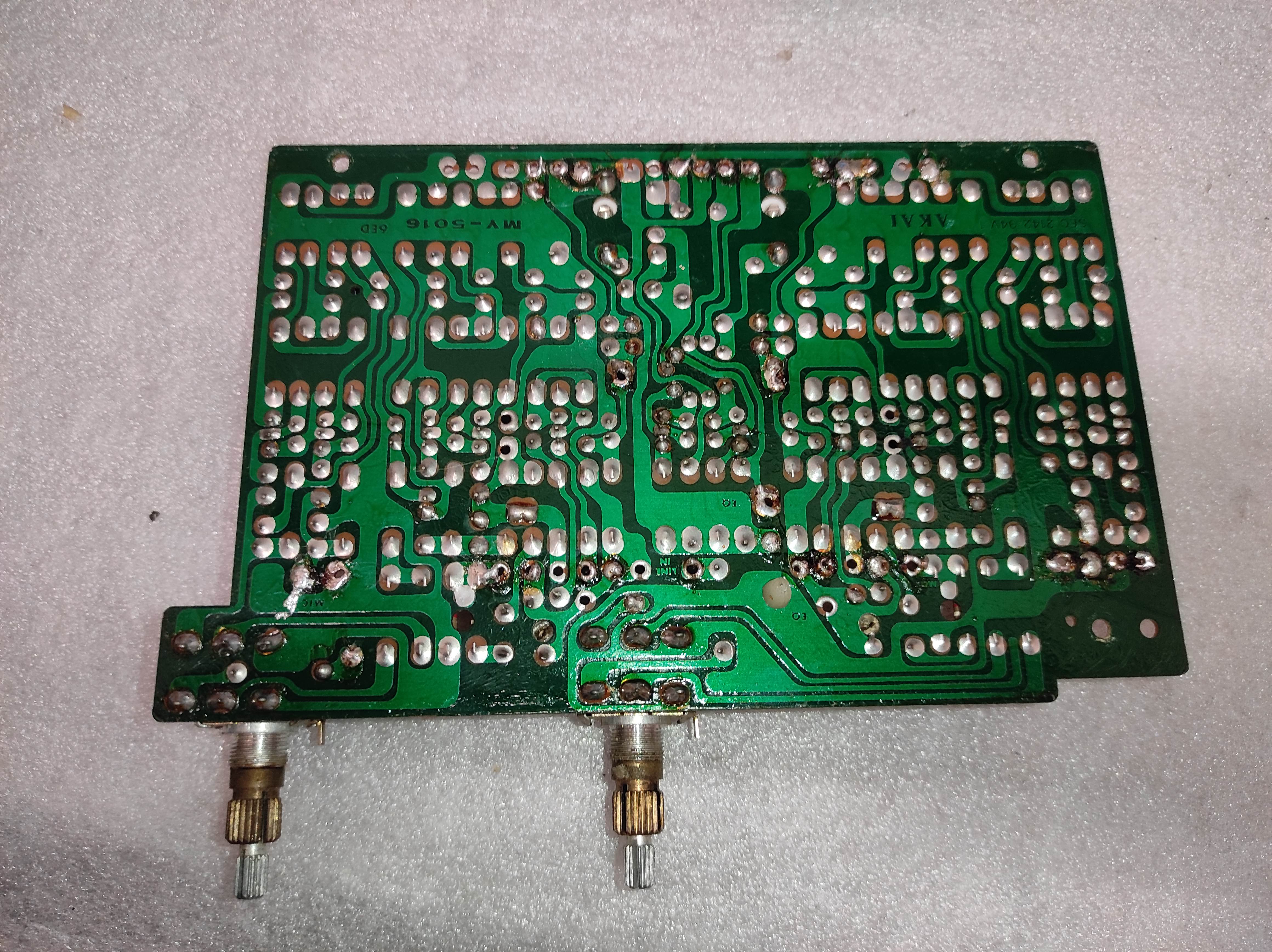 AKAI GX-230 PRE AMPLIFIER MIC LINE PCB potentiometer