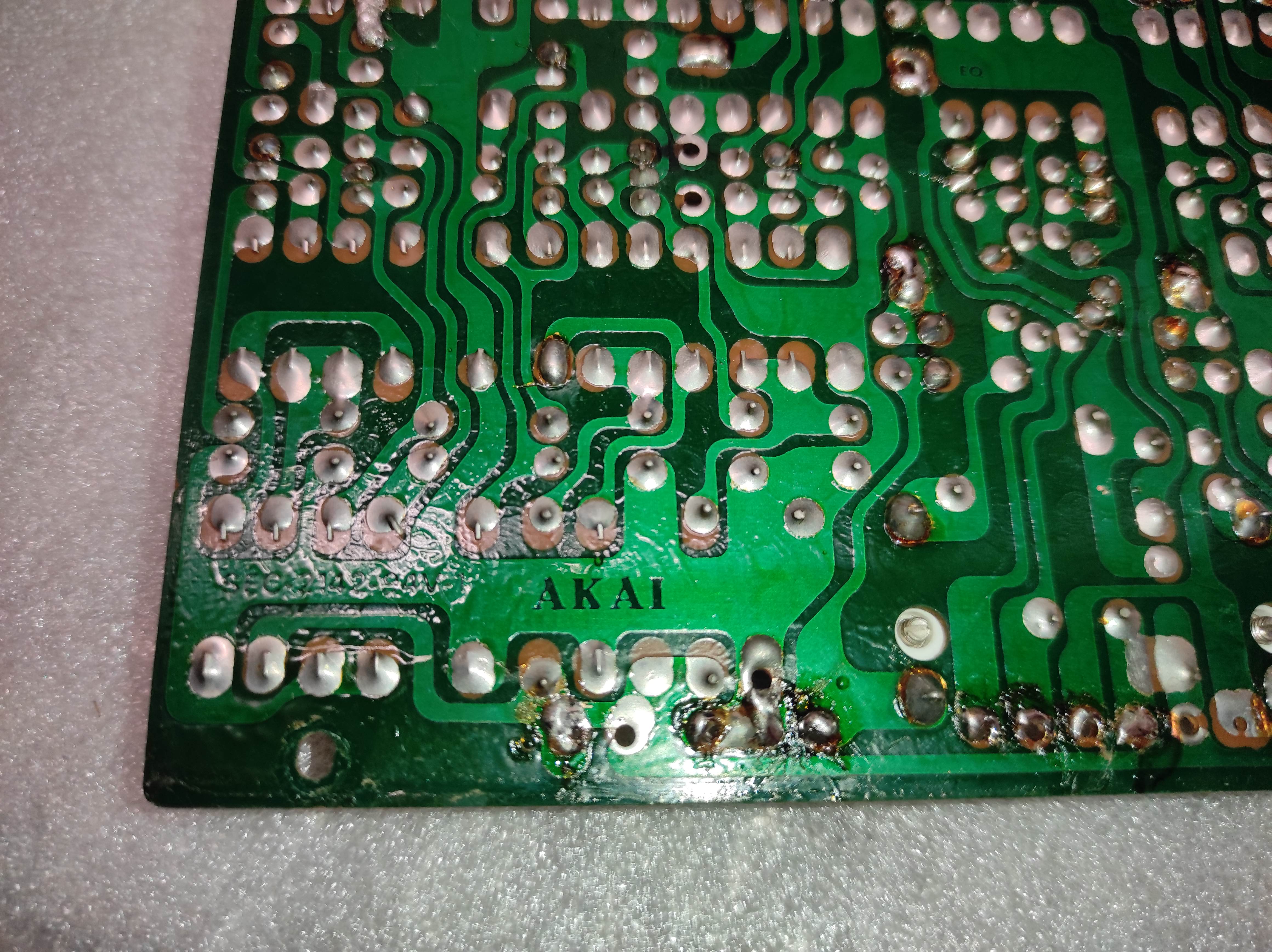 AKAI GX-230 PRE AMPLIFIER MIC LINE PCB potentiometer