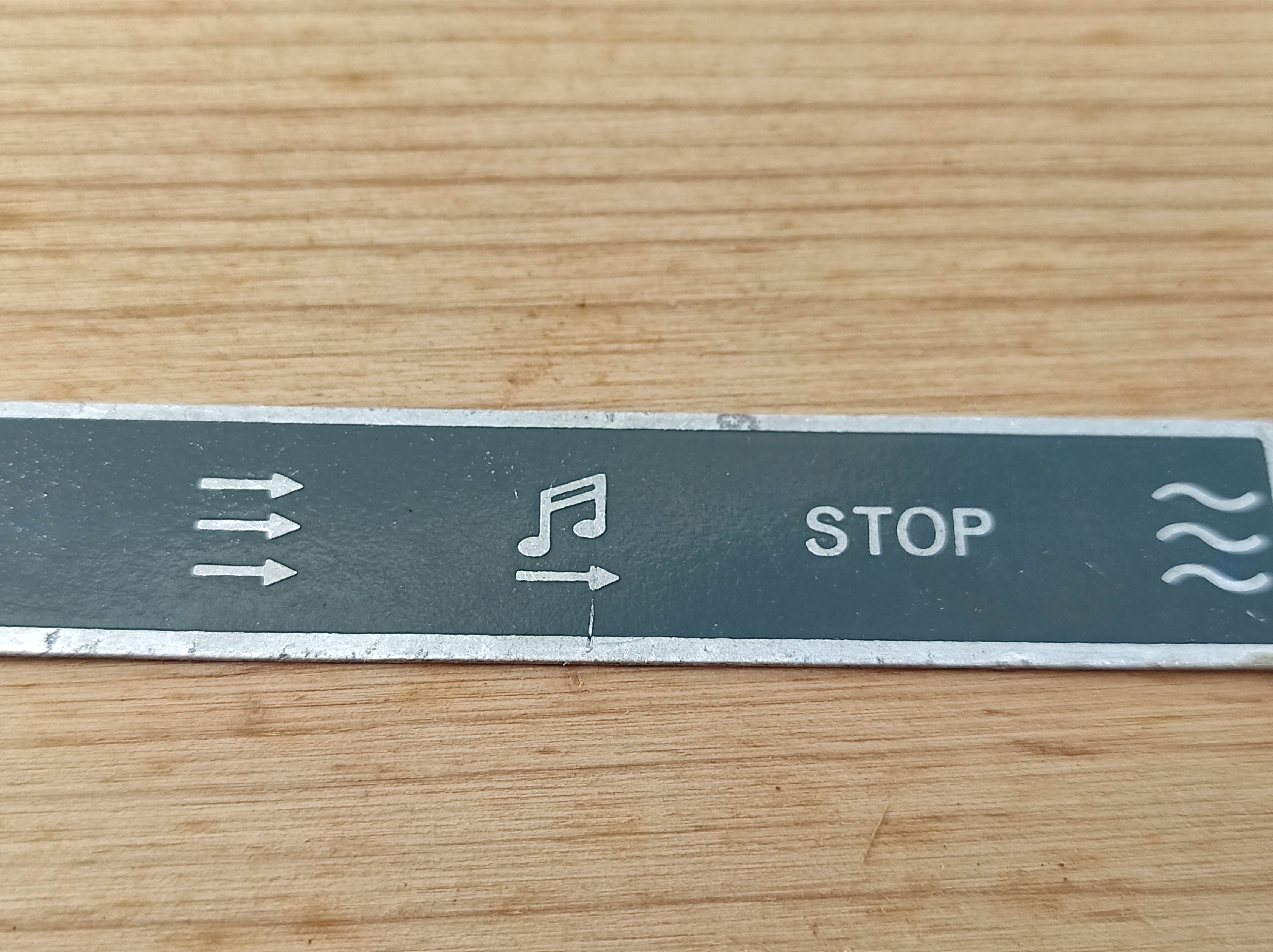Revox G36 tape reel machine plate PLAY FFD RWD PAUSE