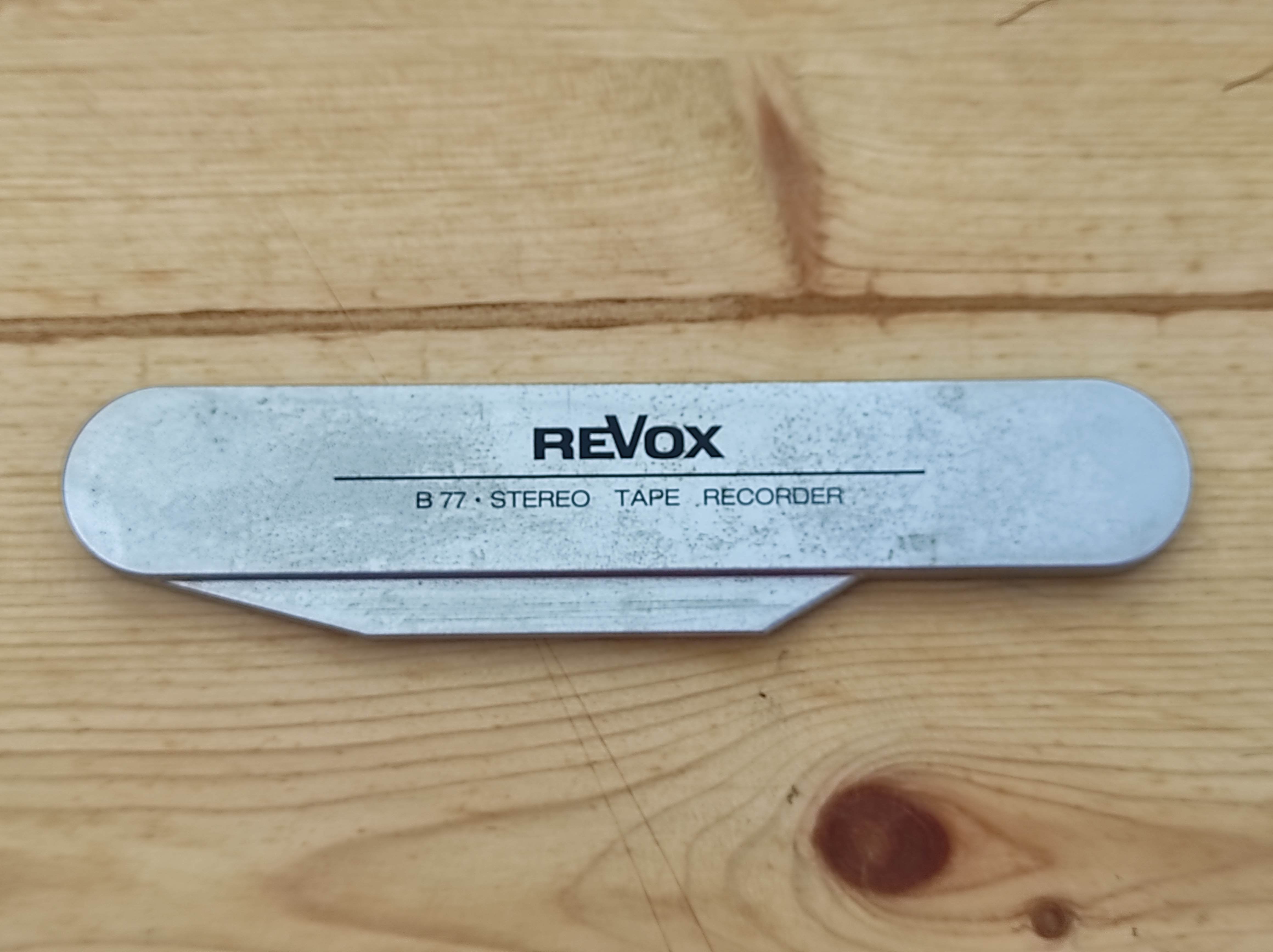 Revox B77 tape reel machine headblock cover #1