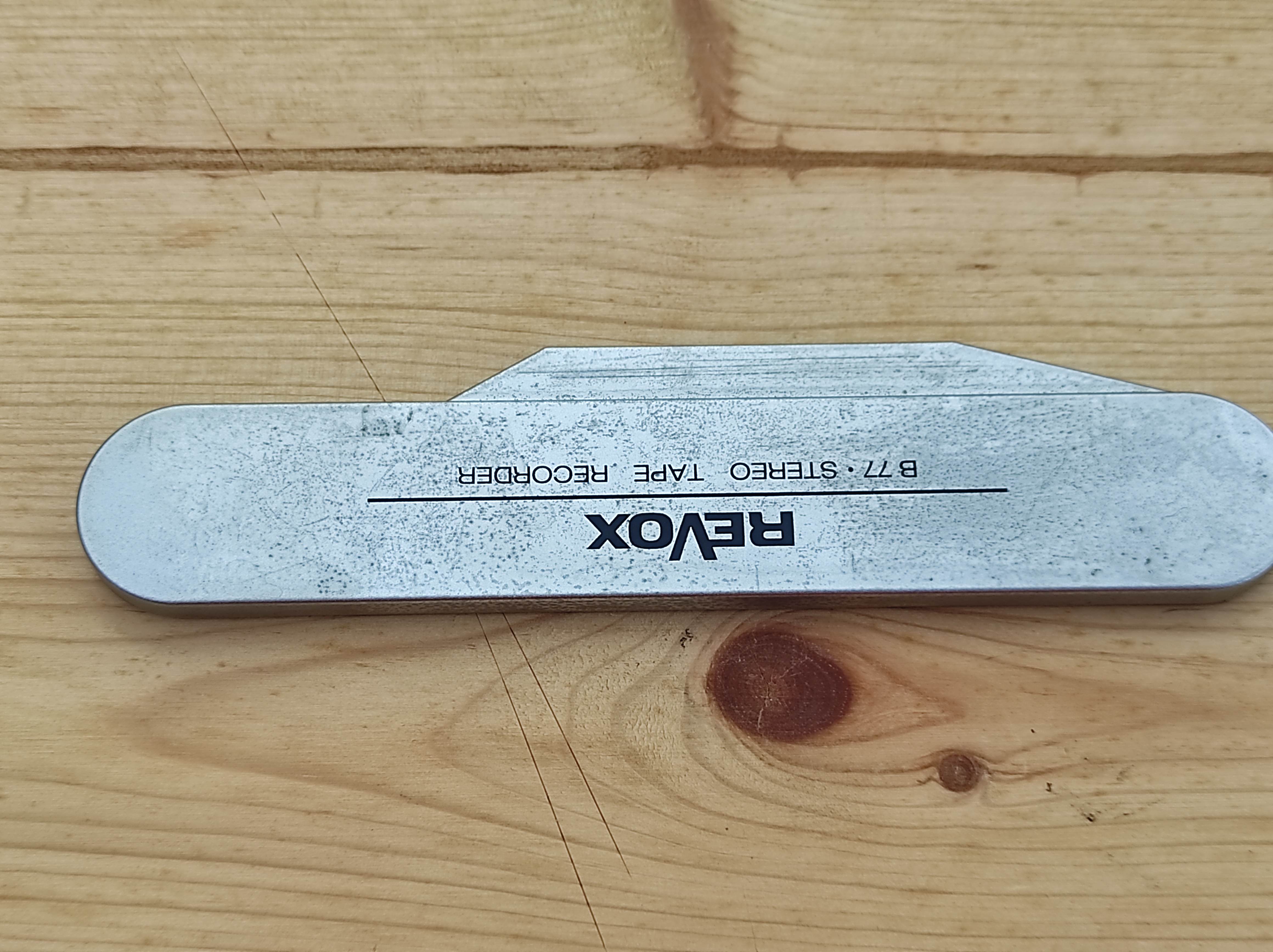 Revox B77 tape reel machine headblock cover #1