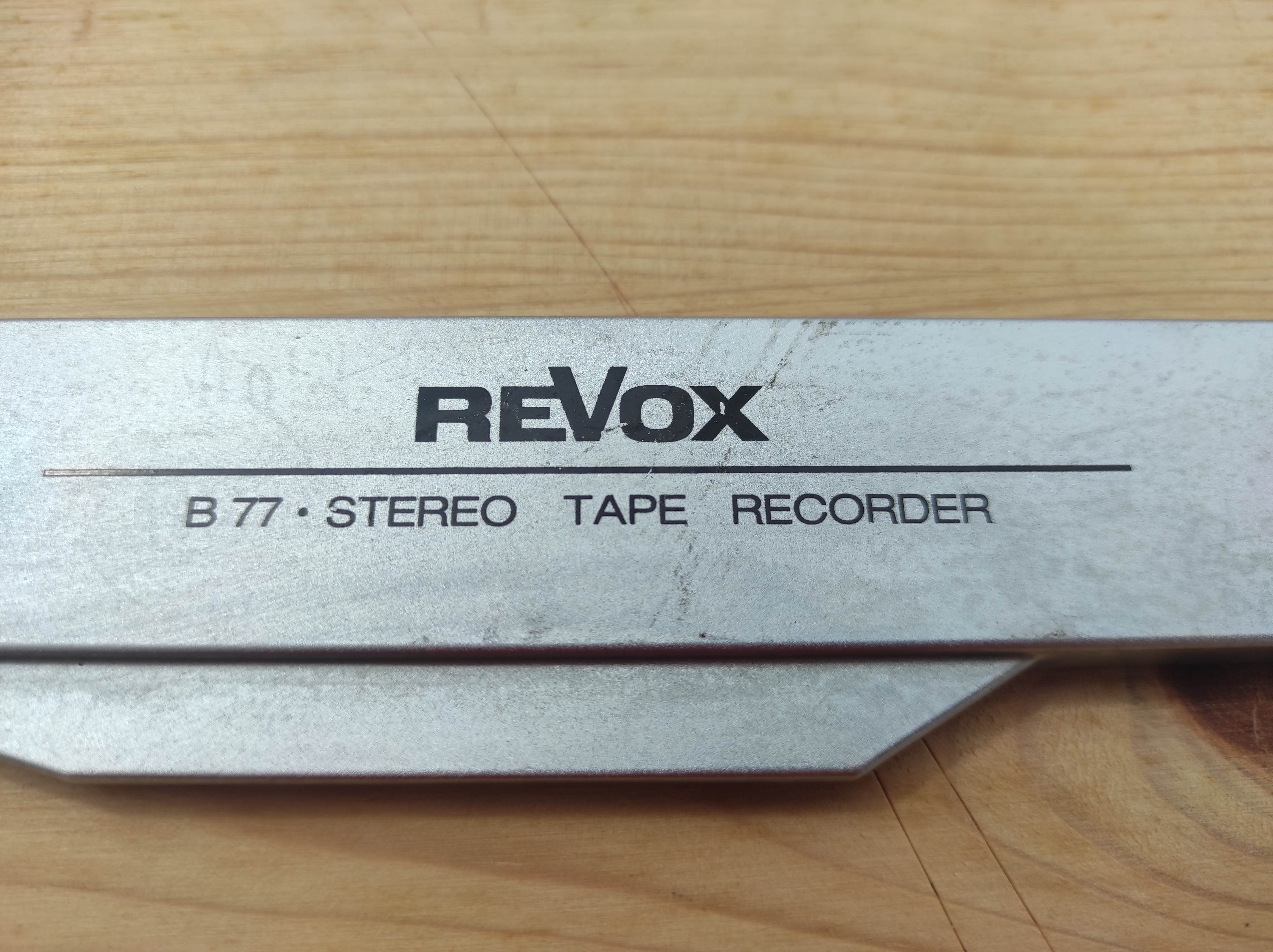 Revox B77 tape reel machine headblock cover #2