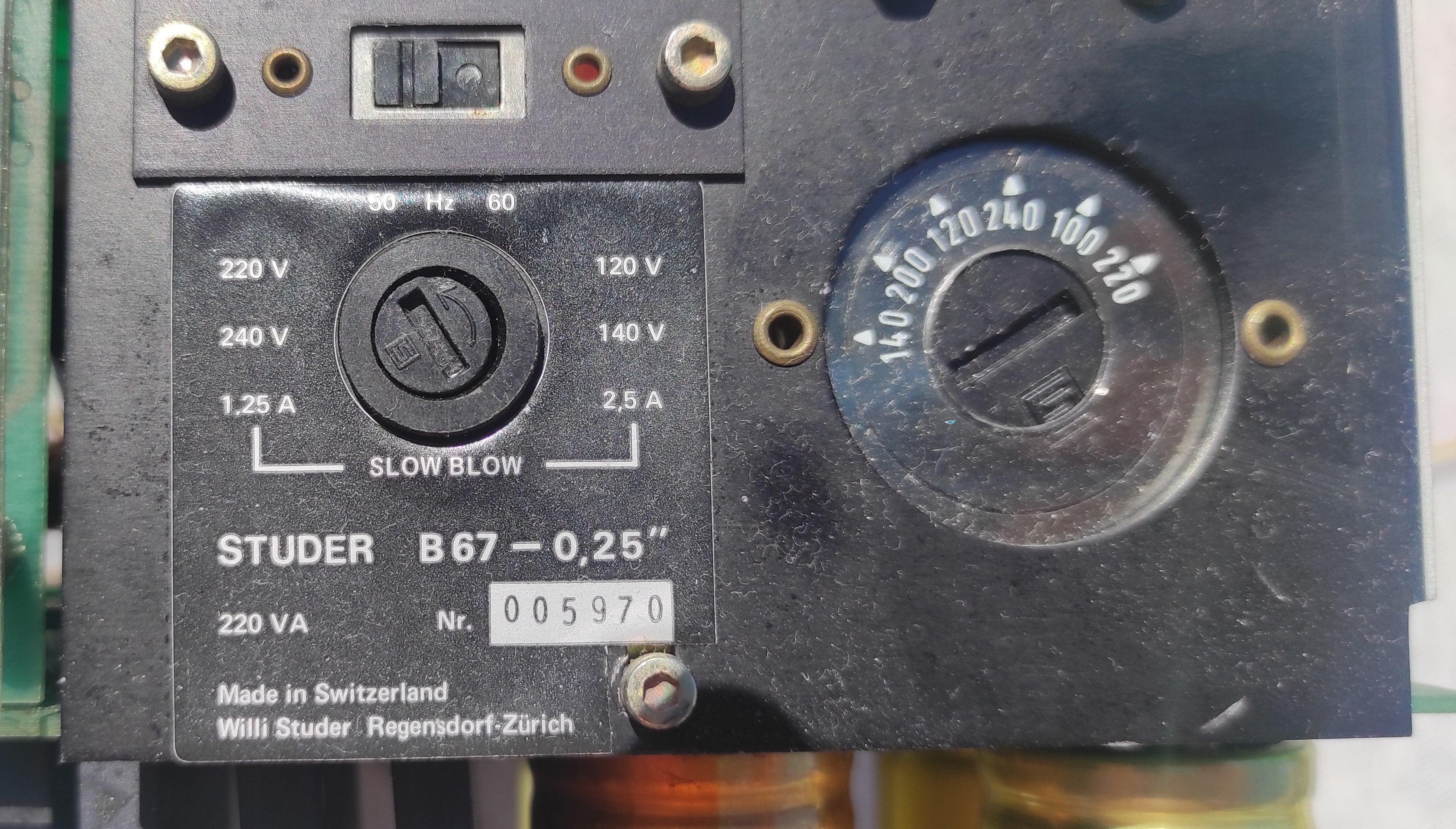 Studer ReVox B67 power supply transformer not tested #1