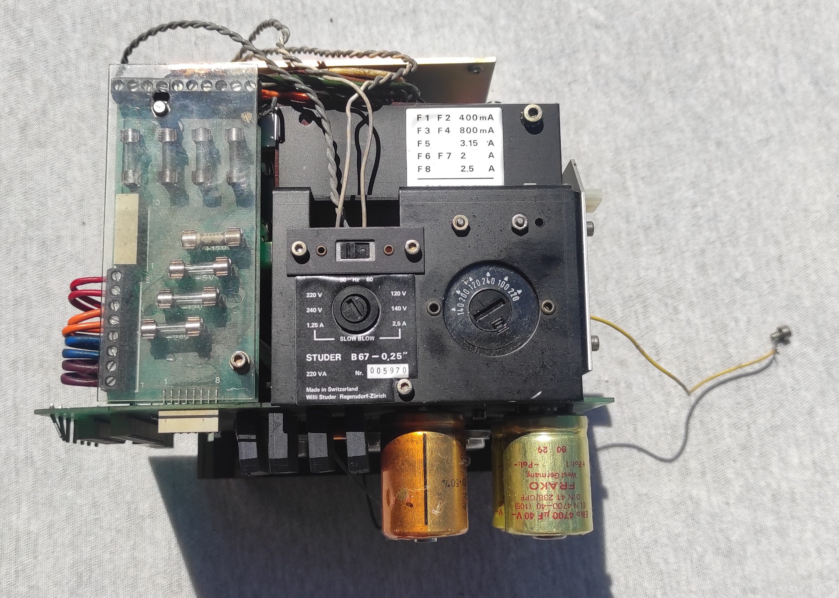 Studer ReVox B67 power supply transformer not tested #1