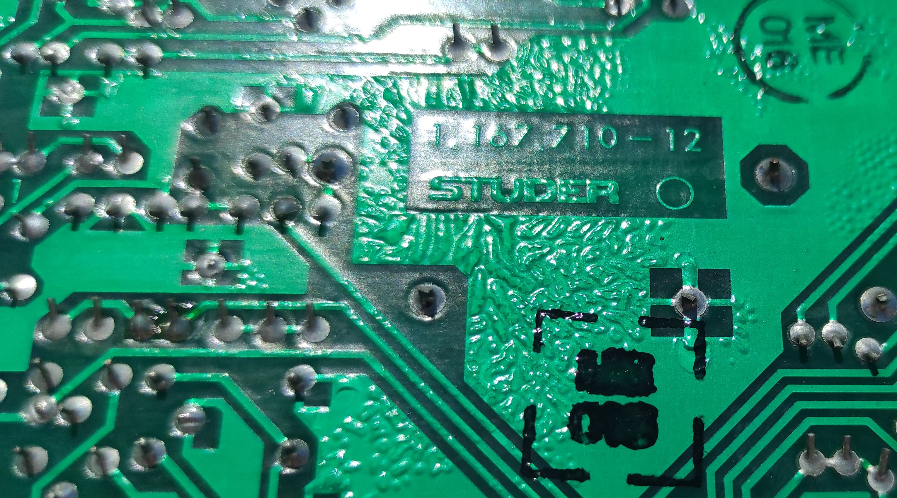 Studer ReVox B67 1.167.710-12 reproduce amplifier PCB not tested, traces of corrosion