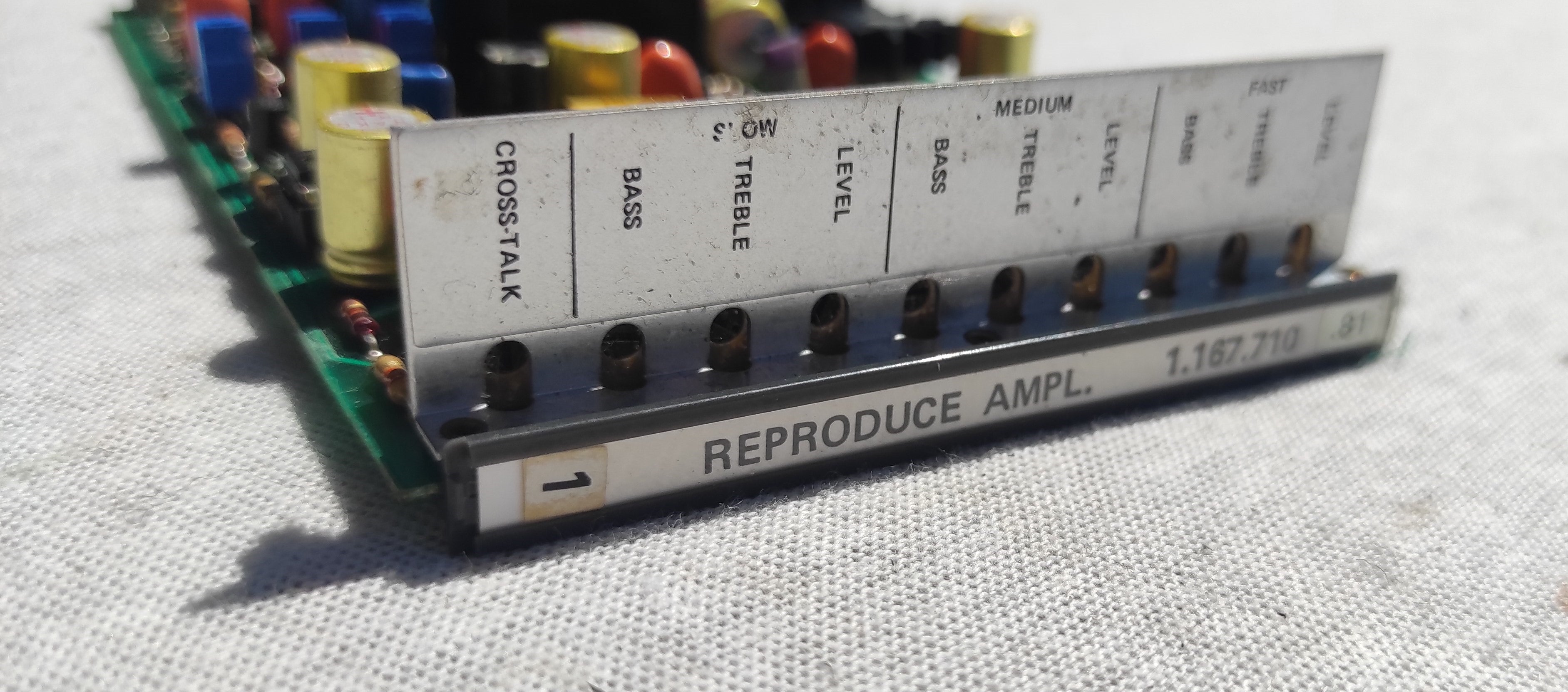 Studer ReVox B67 1.167.710-12 reproduce amplifier PCB not tested, traces of corrosion