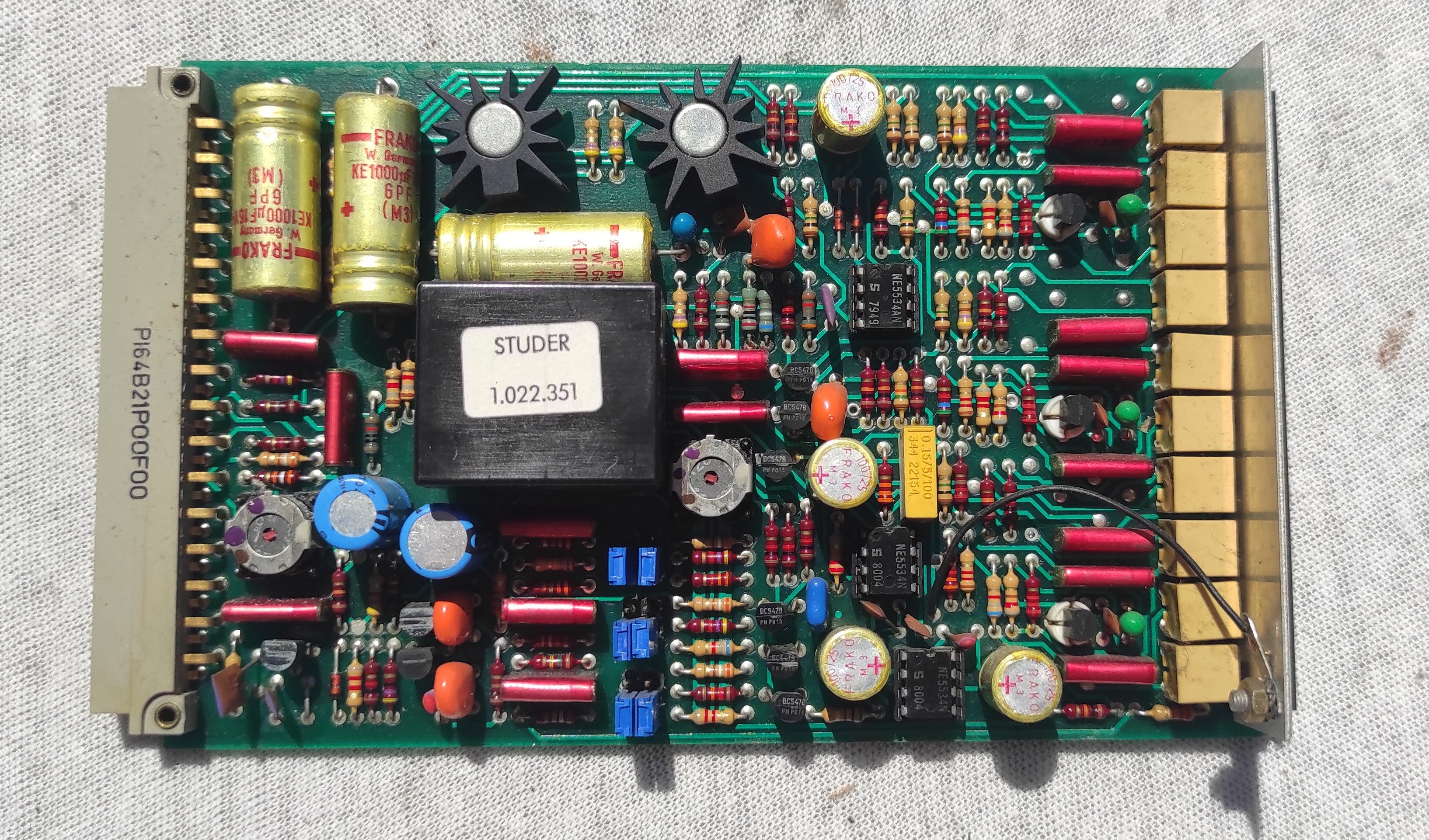 Studer ReVox B67 1.167.710-12 reproduce amplifier PCB not tested, traces of corrosion