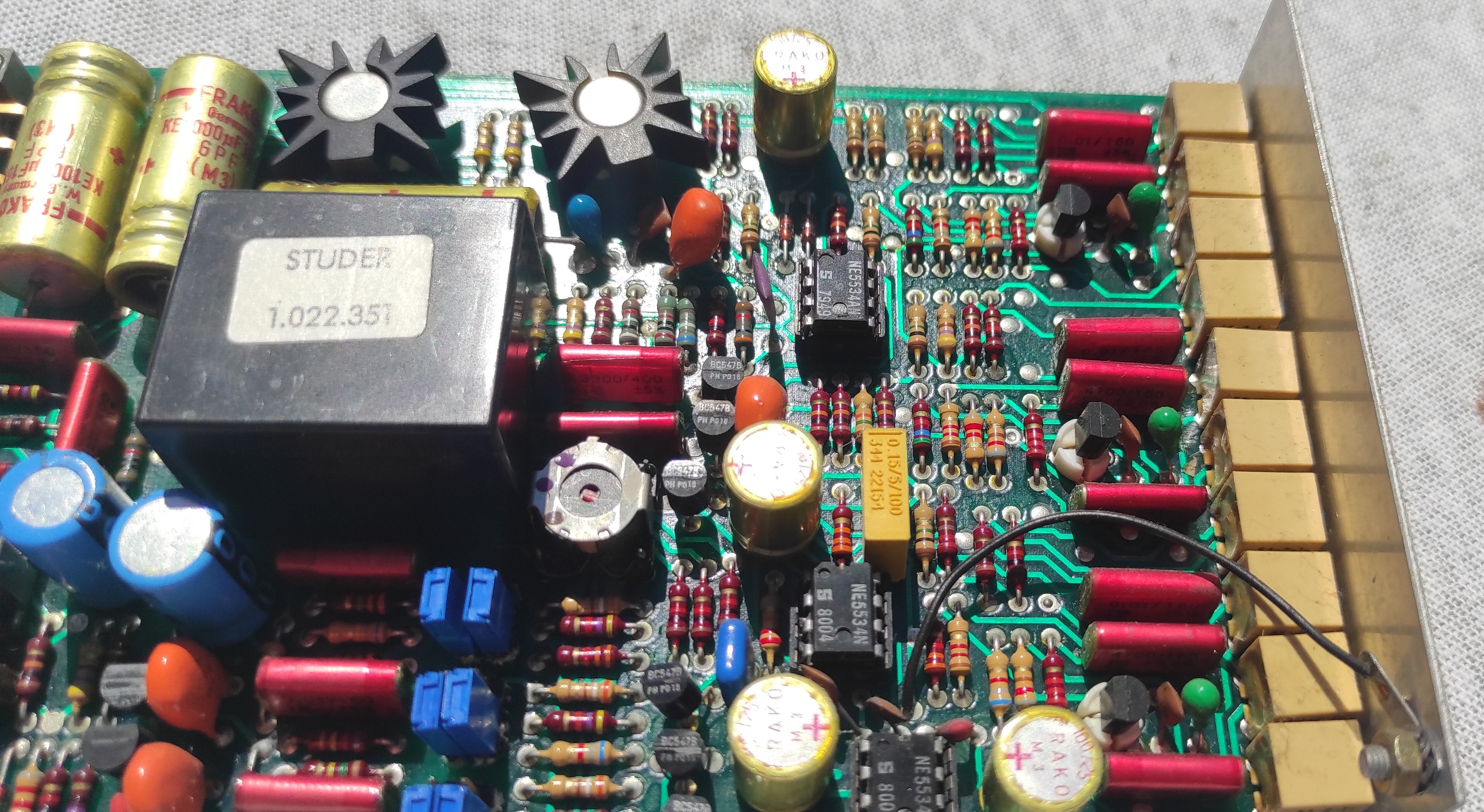 Studer ReVox B67 1.167.710-12 reproduce amplifier PCB not tested, traces of corrosion