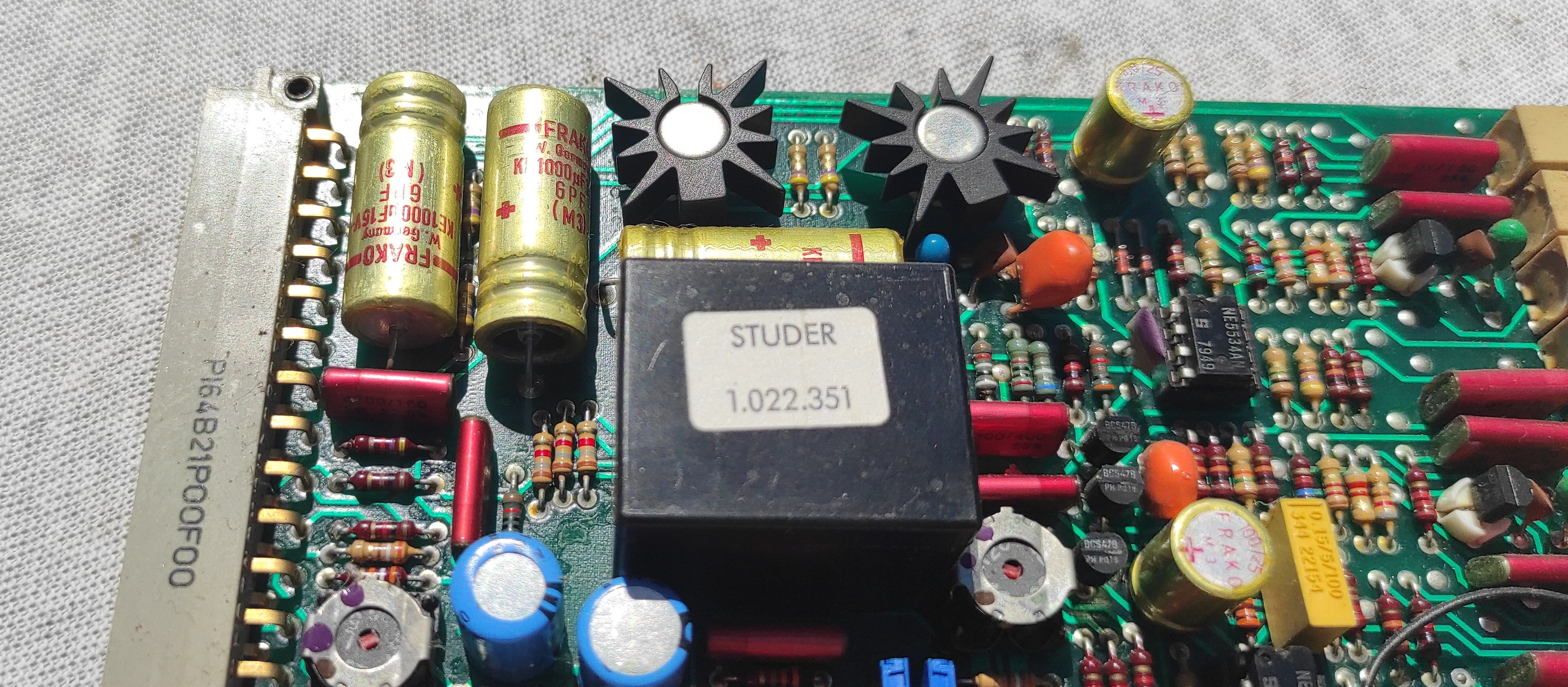 Studer ReVox B67 1.167.710-12 reproduce amplifier PCB not tested, traces of corrosion