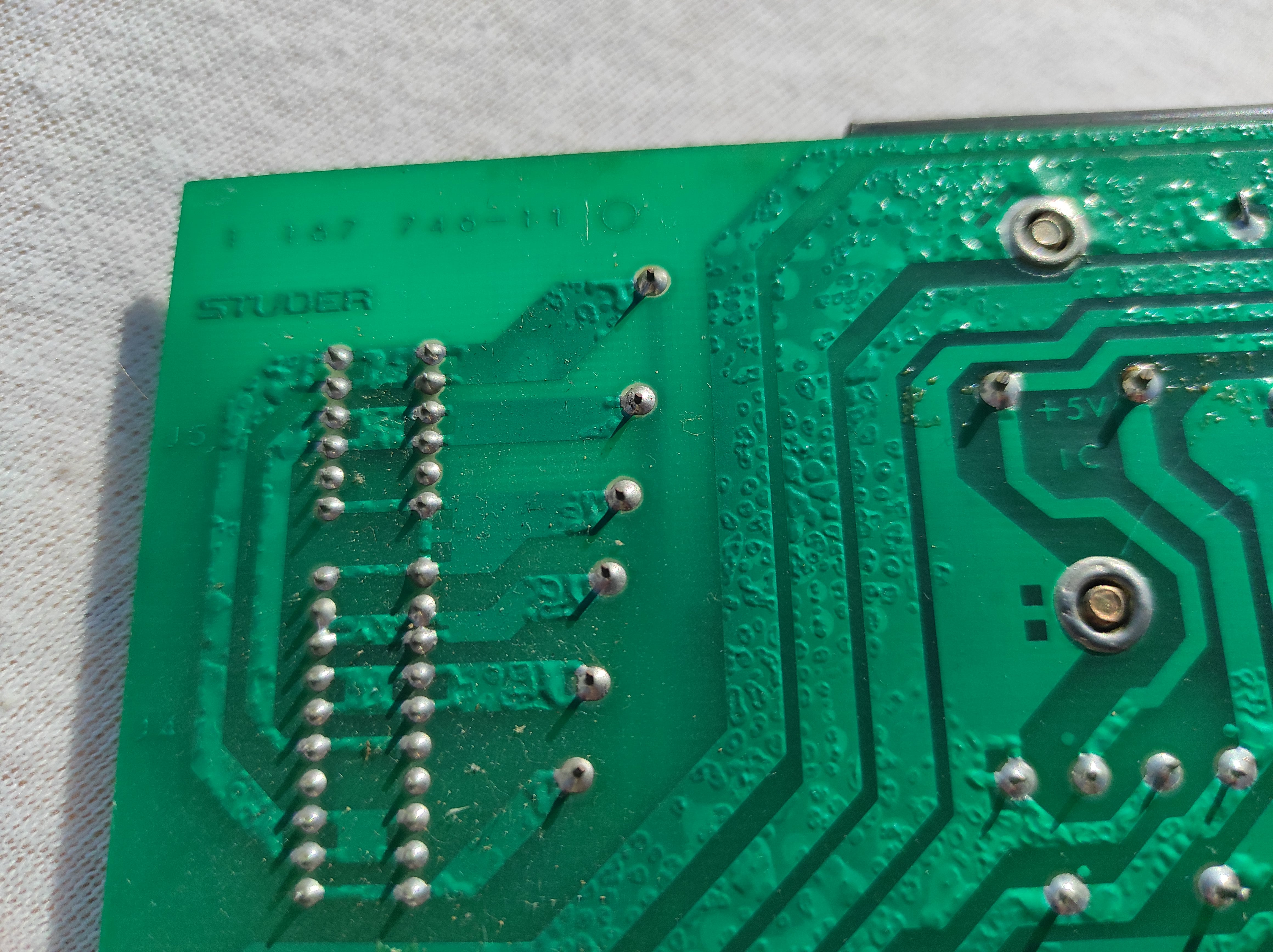 Studer ReVox B67 1.167.746-11 power supply PCB not tested, traces of corrosion #1