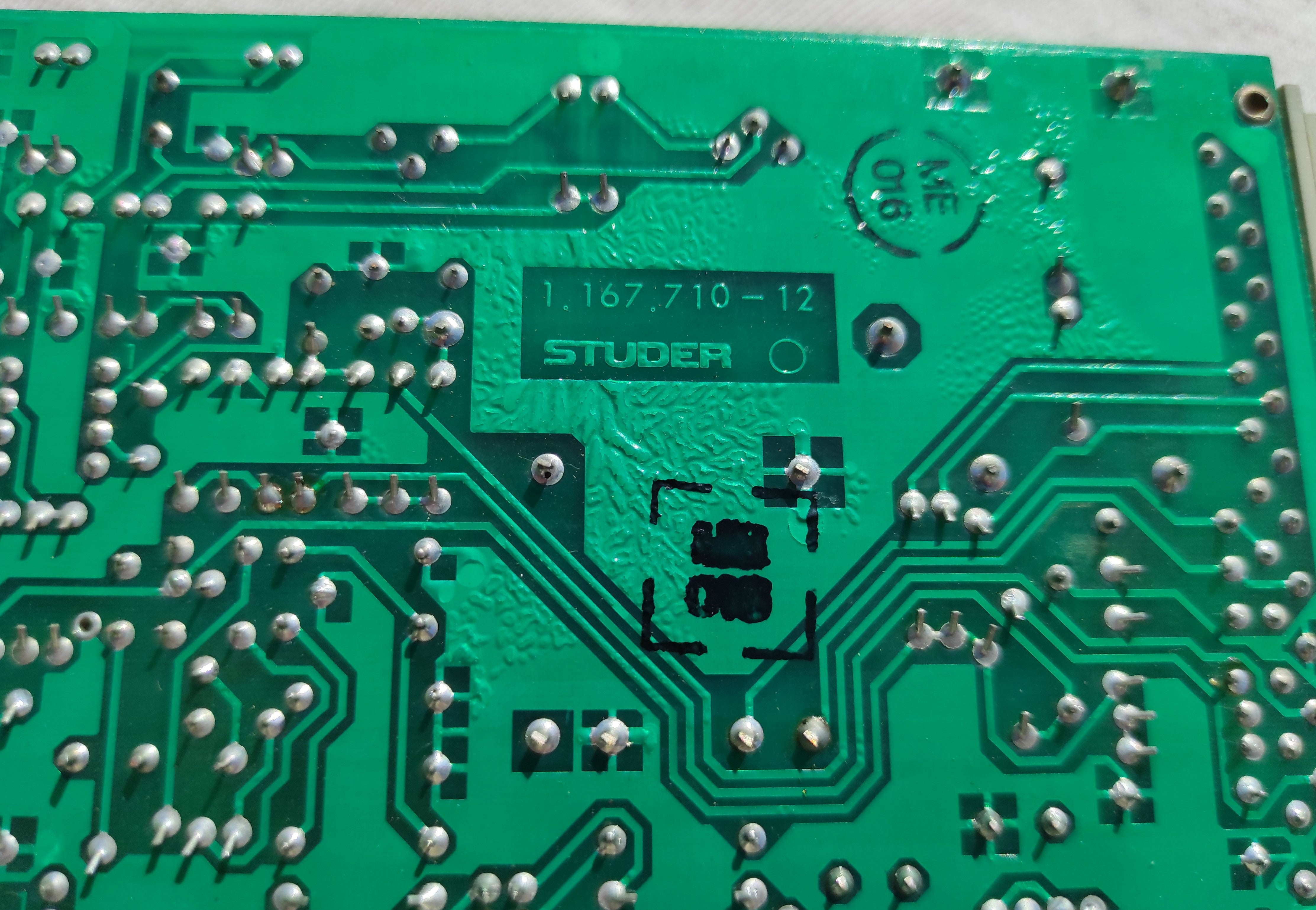 Studer ReVox B67 1.167.710-12 reproduce amplifier PCB not tested, traces of corrosion #2