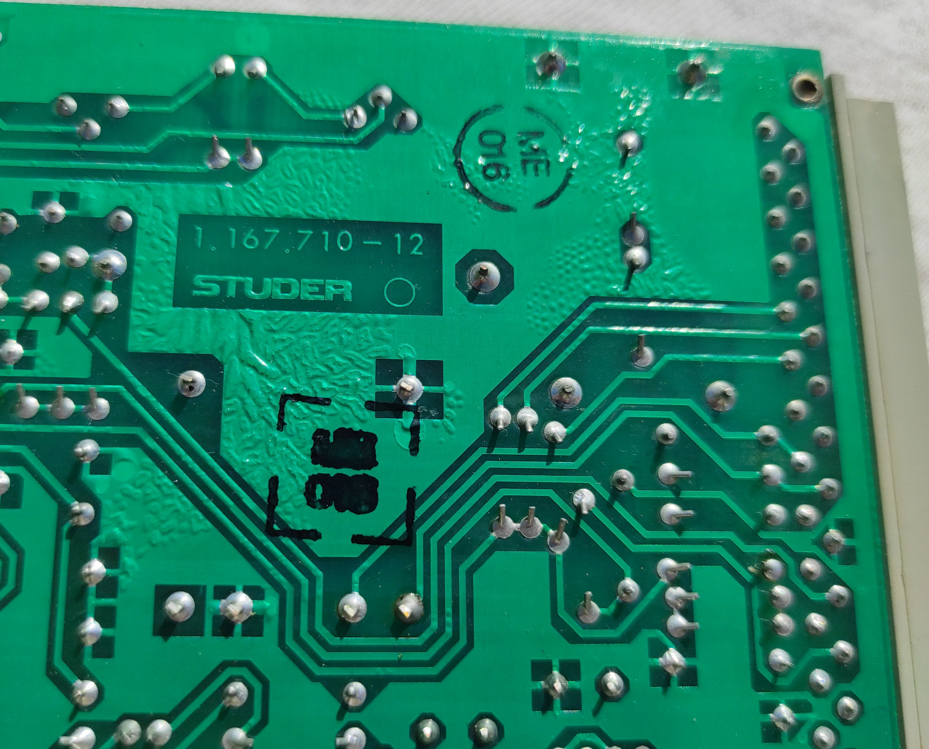 Studer ReVox B67 1.167.710-12 reproduce amplifier PCB not tested, traces of corrosion #2