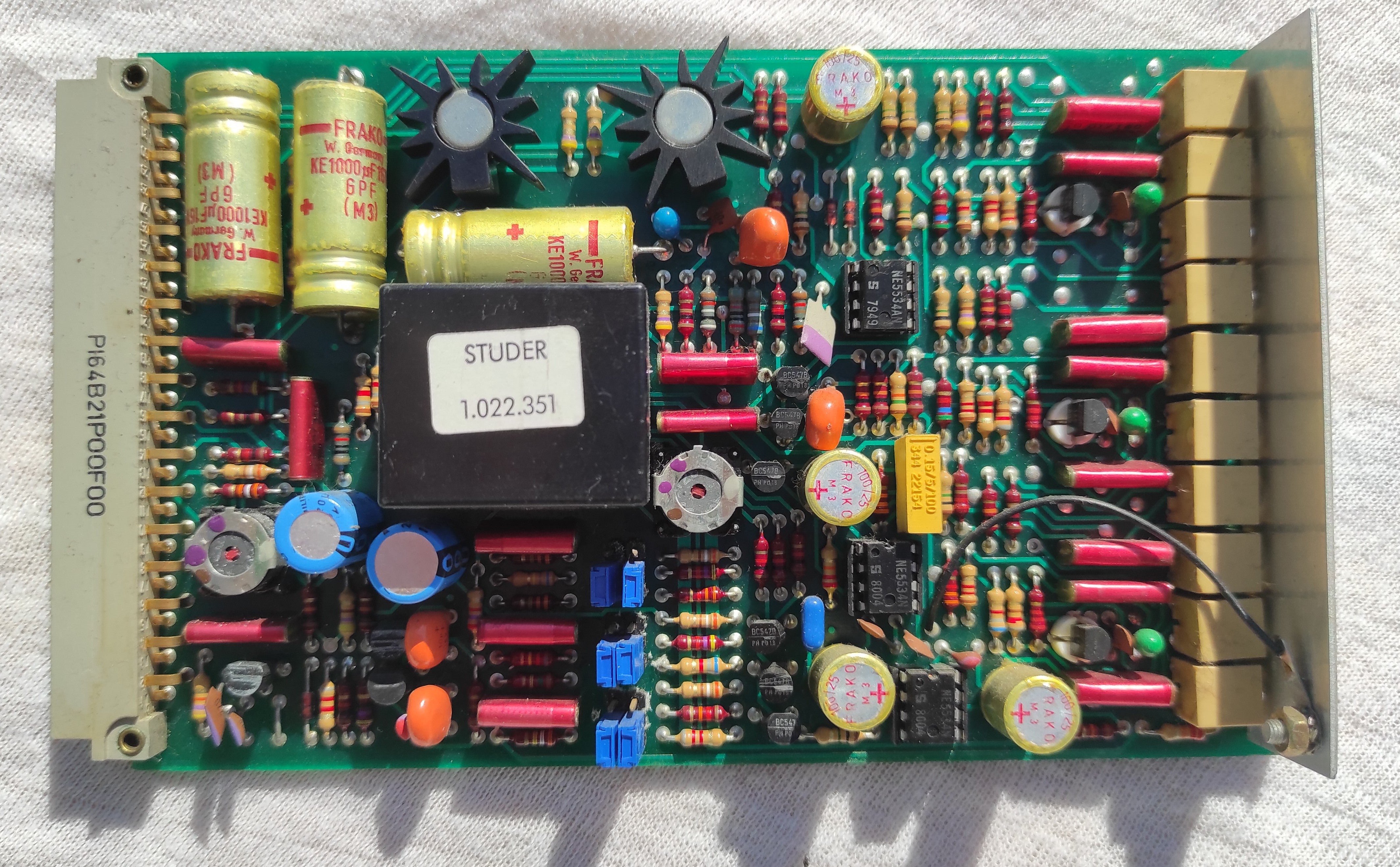 Studer ReVox B67 1.167.710-12 reproduce amplifier PCB not tested, traces of corrosion #2