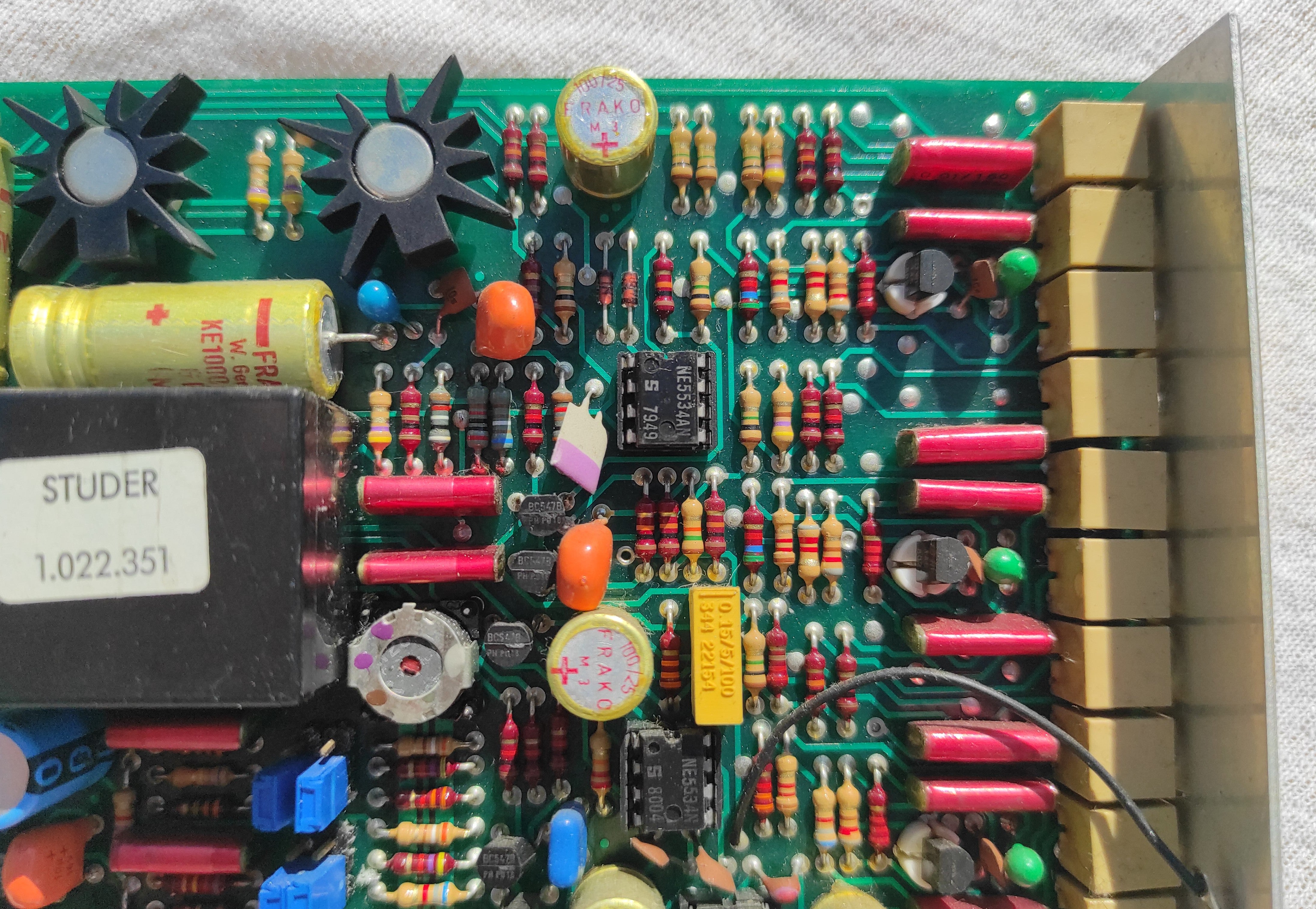 Studer ReVox B67 1.167.710-12 reproduce amplifier PCB not tested, traces of corrosion #2