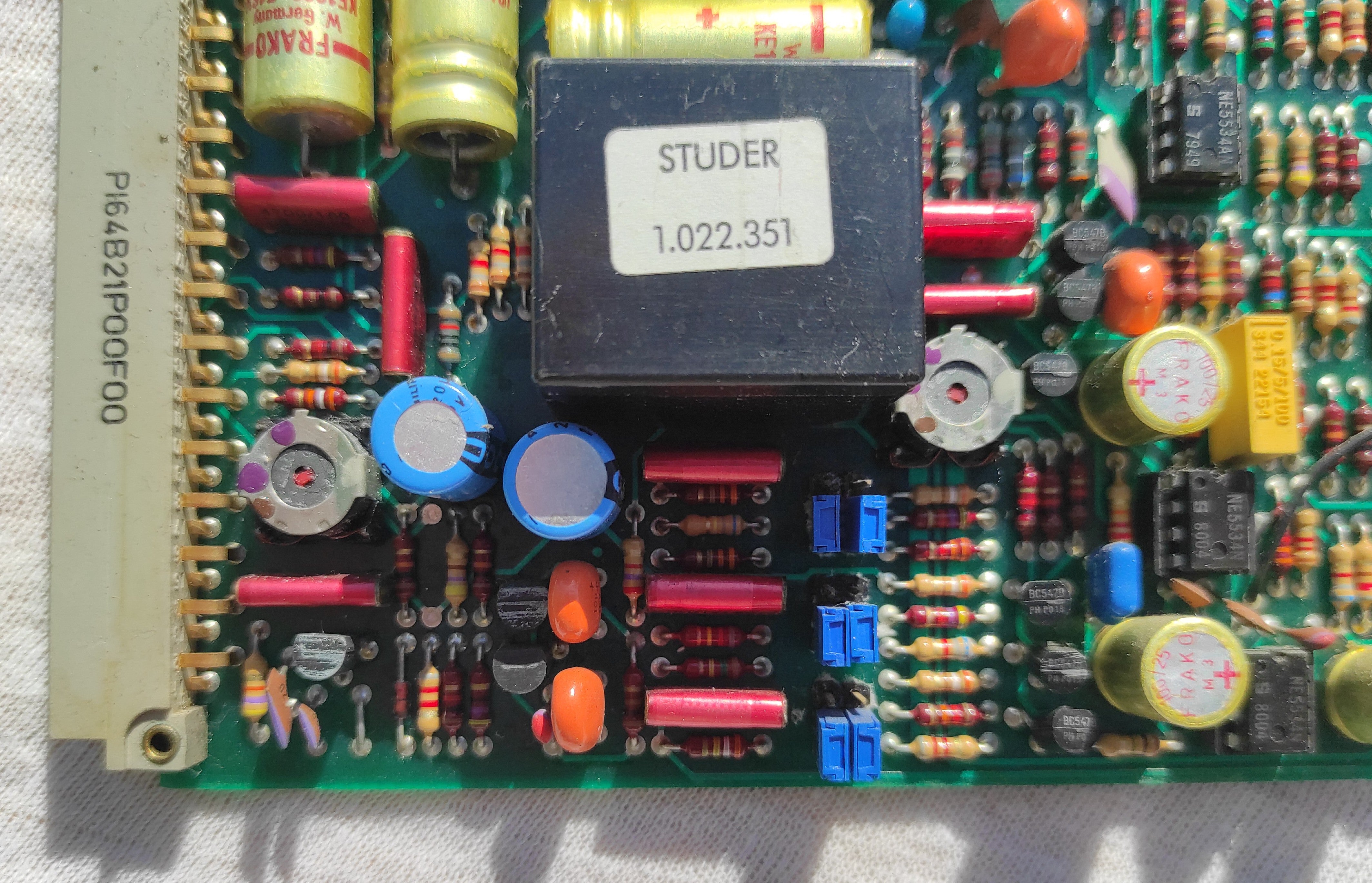 Studer ReVox B67 1.167.710-12 reproduce amplifier PCB not tested, traces of corrosion #2