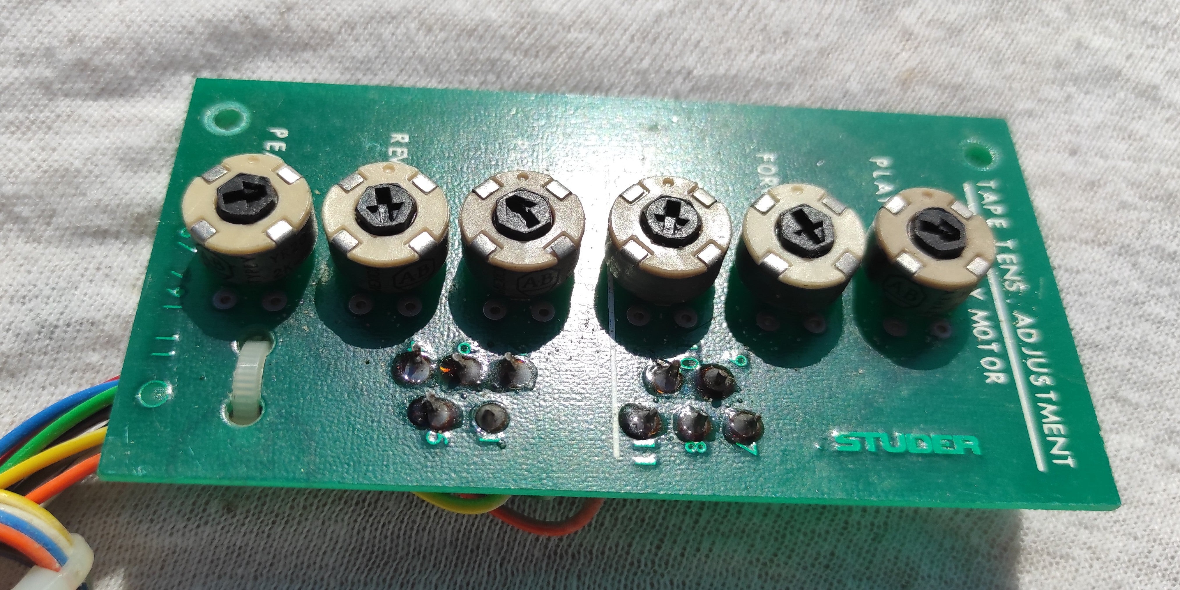 Studer B67 tape tension adjustment 1.167.791-11 PCB not tested #1