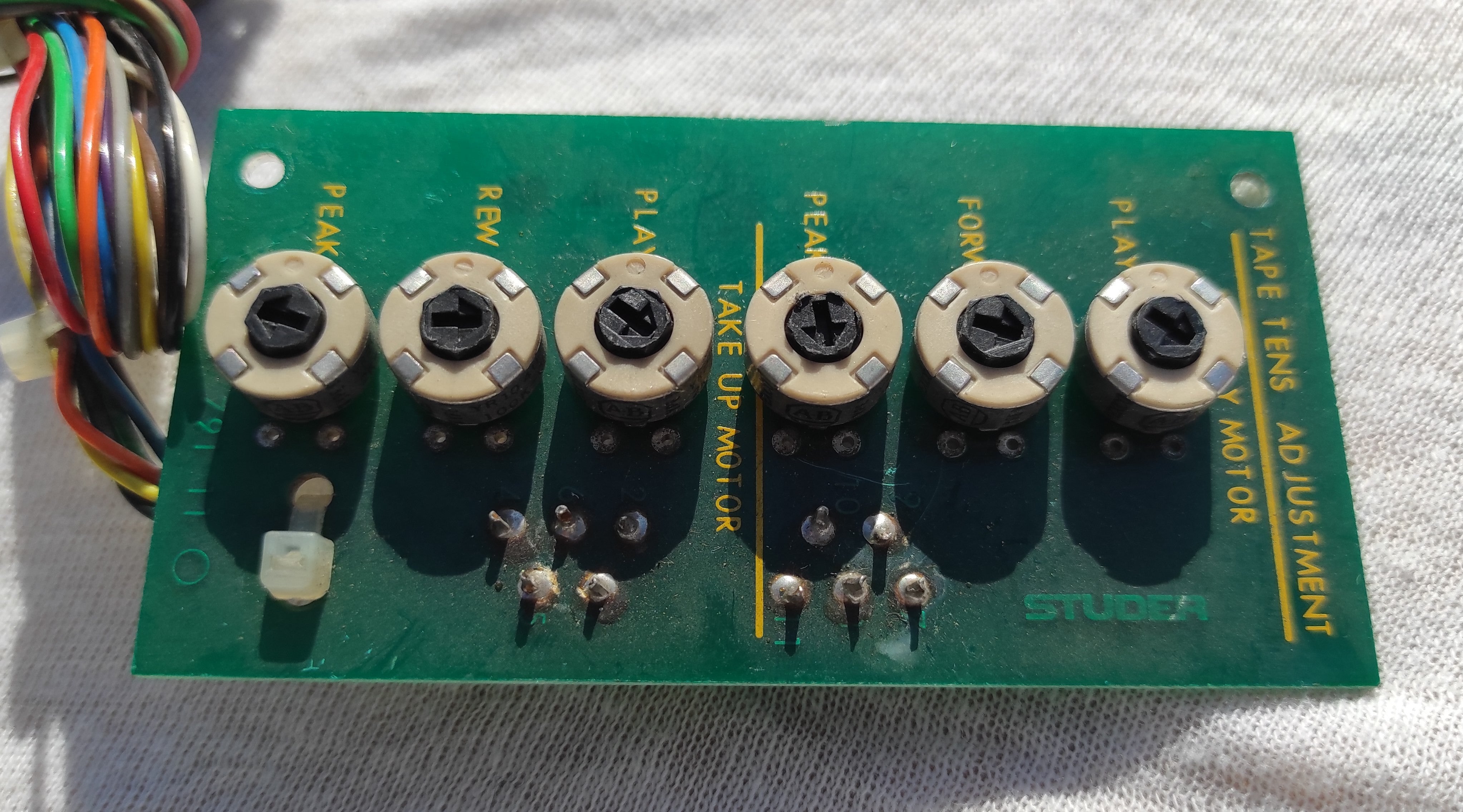 Studer B67 tape tension adjustment 1.167.791-11 PCB not tested #2
