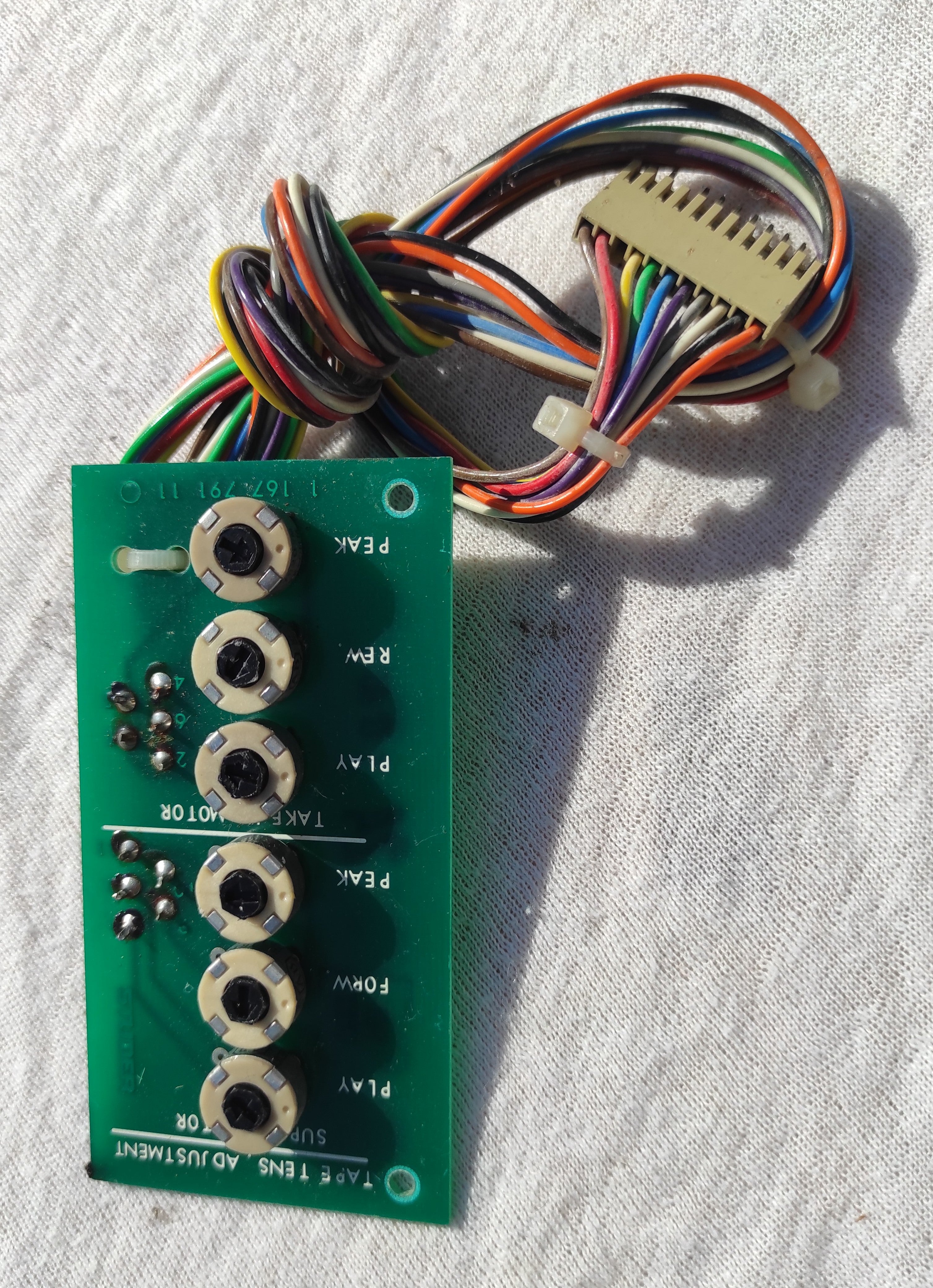 Studer B67 tape tension adjustment 1.167.791-11 PCB not tested #3