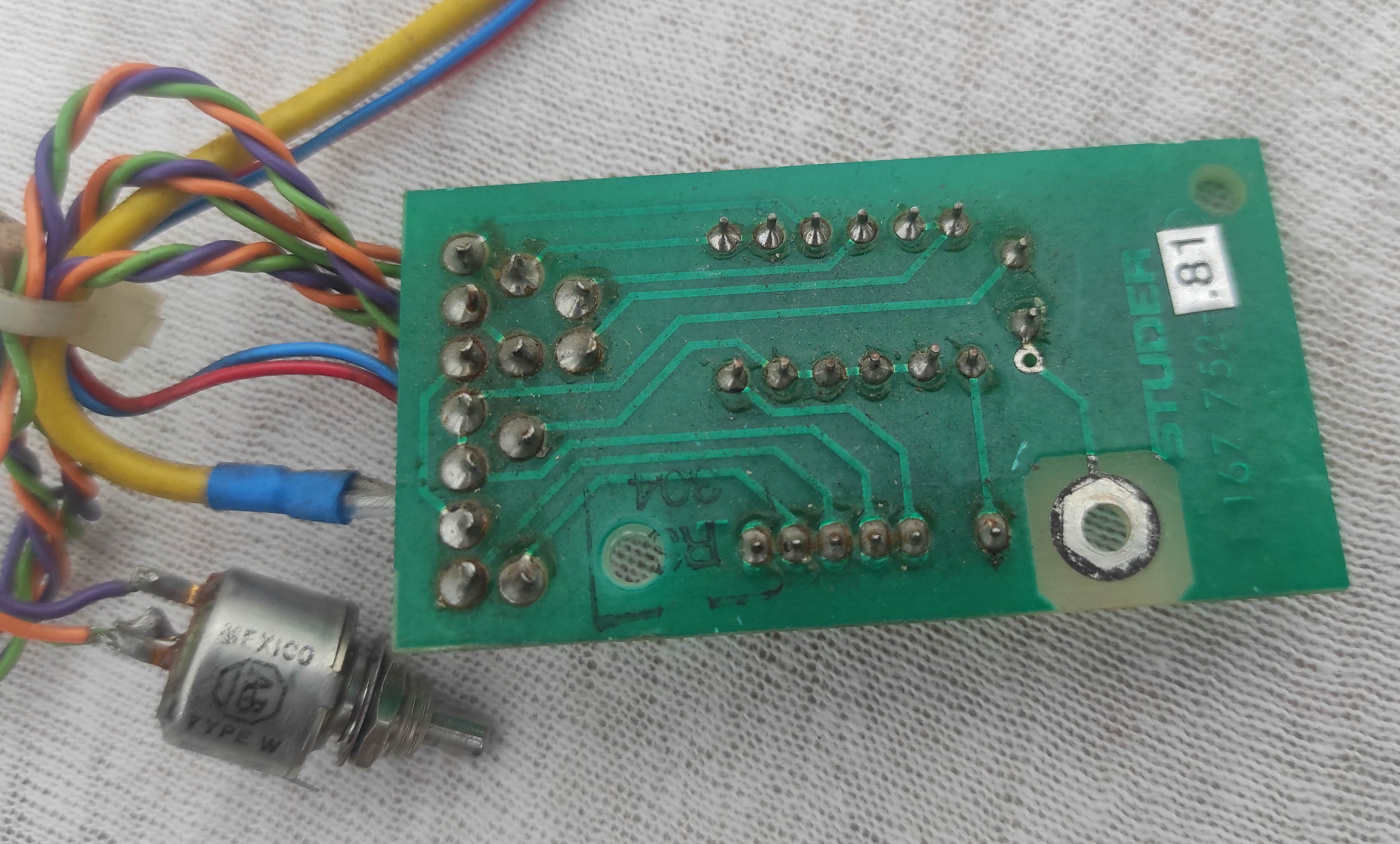 STUDER B67 Channel Volume Switch 1.167.752-12 PCB #2